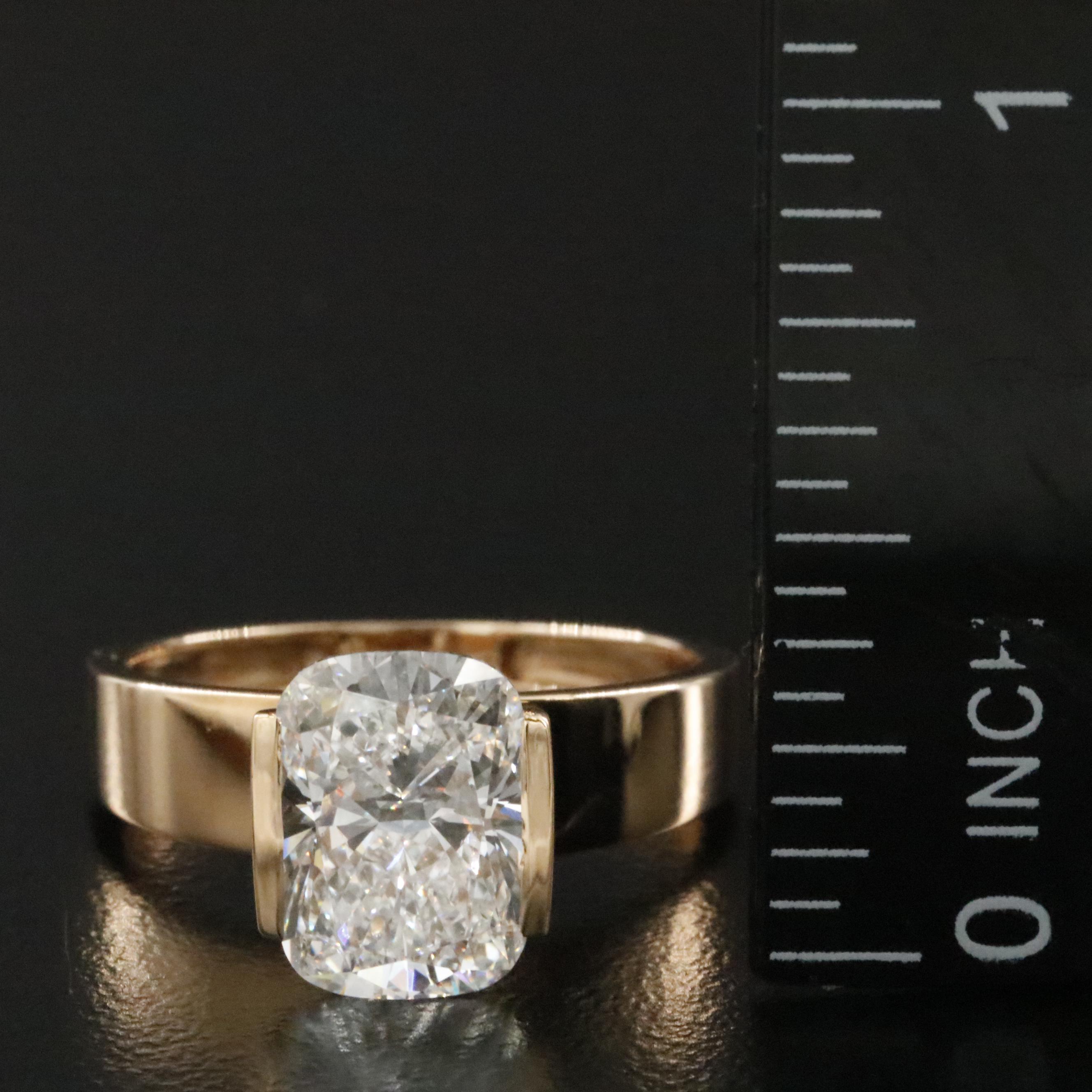 18K 3.08 CTW Lab Grown Diamond Ring with IGI Report