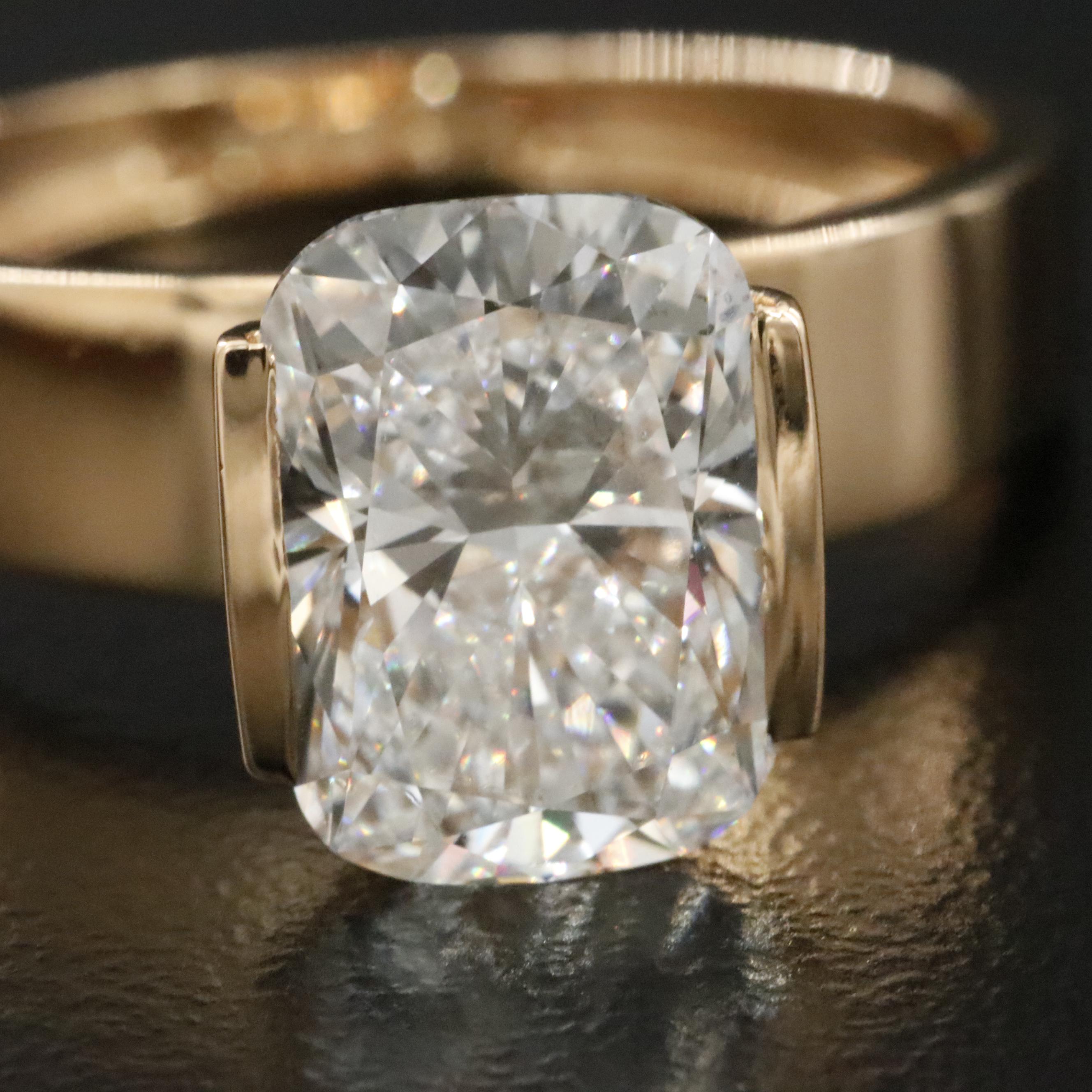 18K 3.08 CTW Lab Grown Diamond Ring with IGI Report