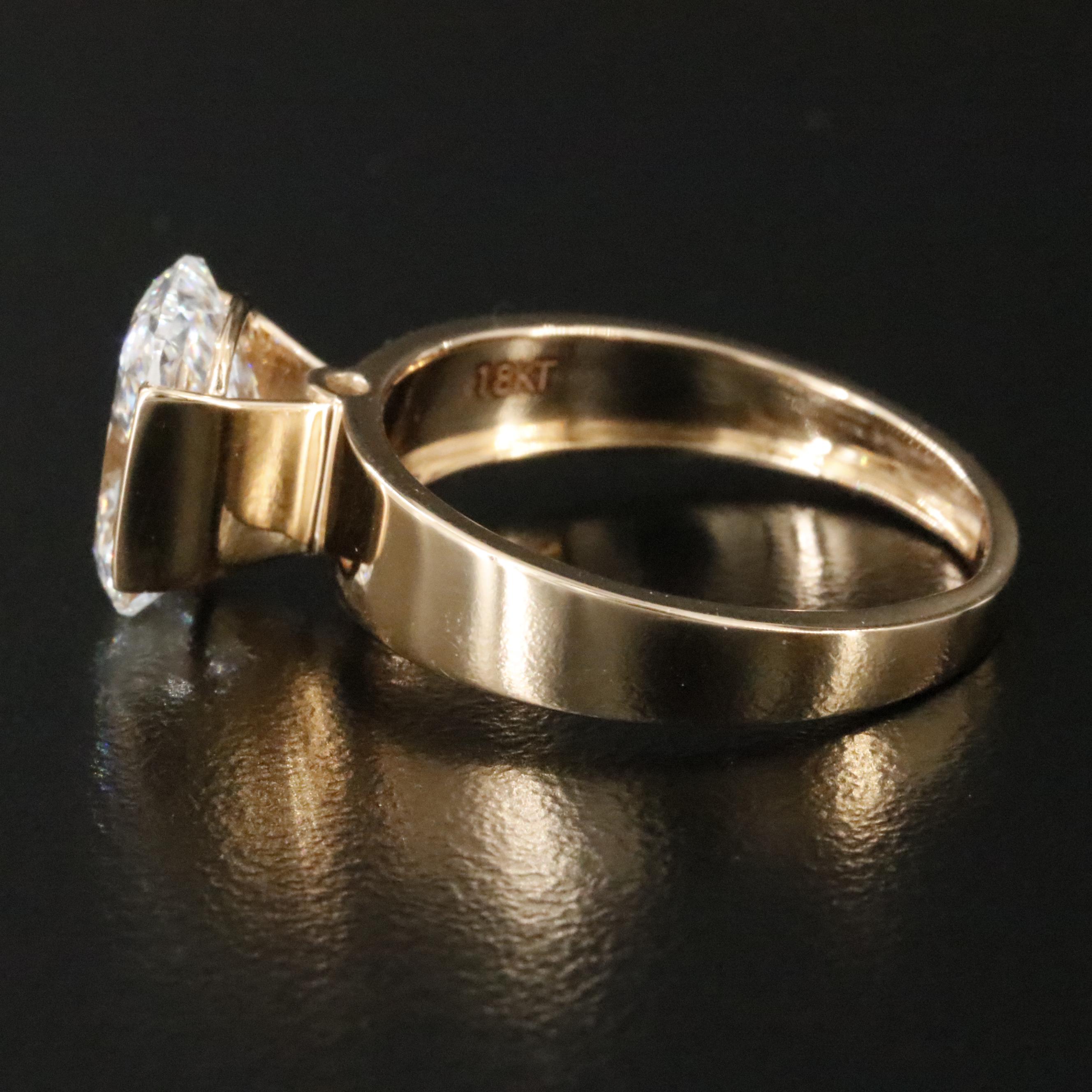 18K 3.08 CTW Lab Grown Diamond Ring with IGI Report