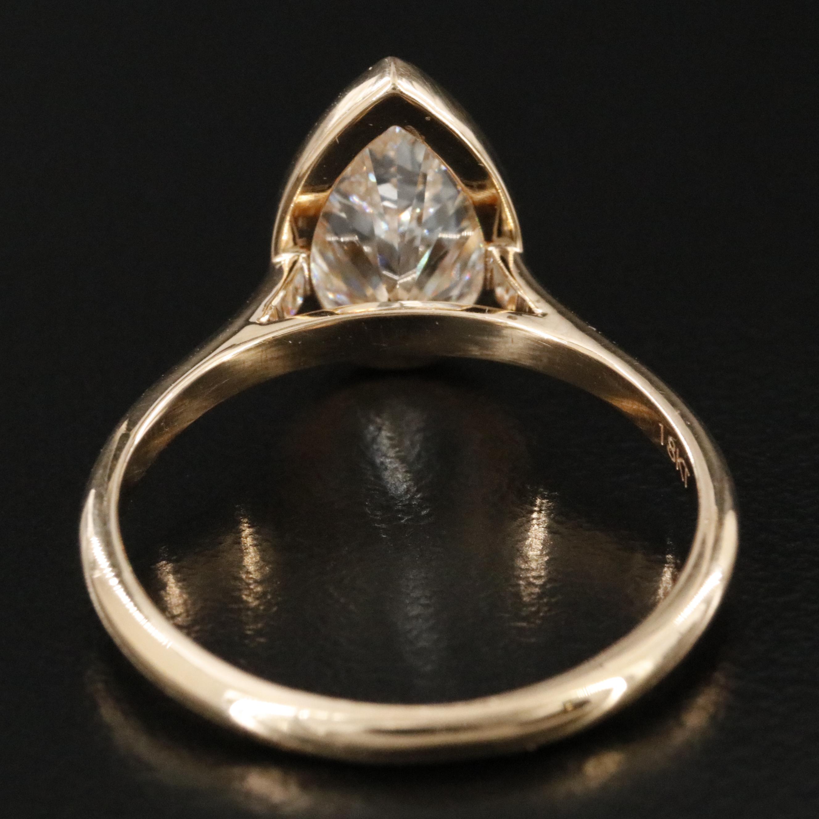 18K 1.99 CT Lab Grown Diamond Solitaire Ring with IGI Report