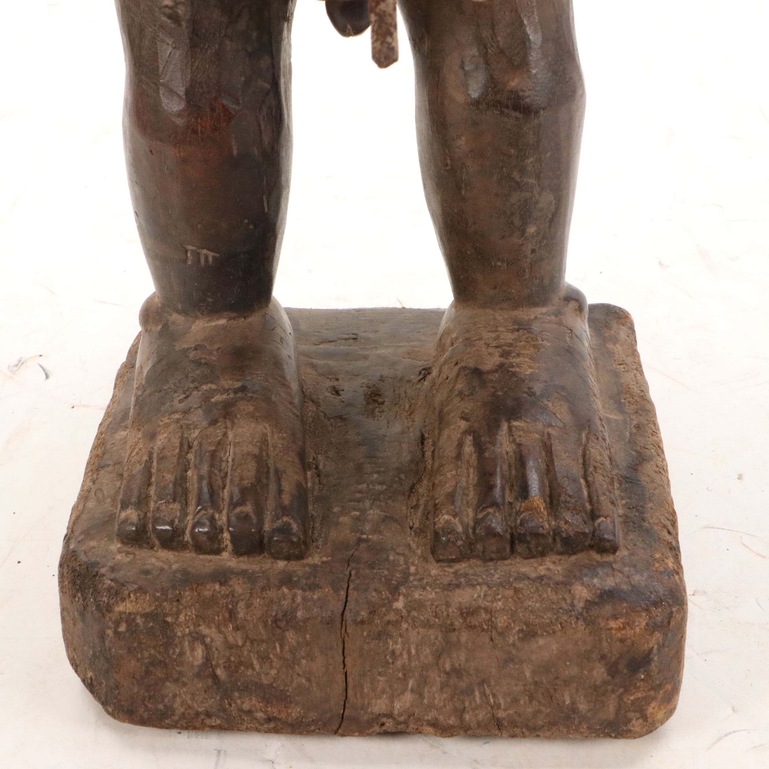 Bakongo Nkisi Nkondi Wood and Iron Nails Power Figure
