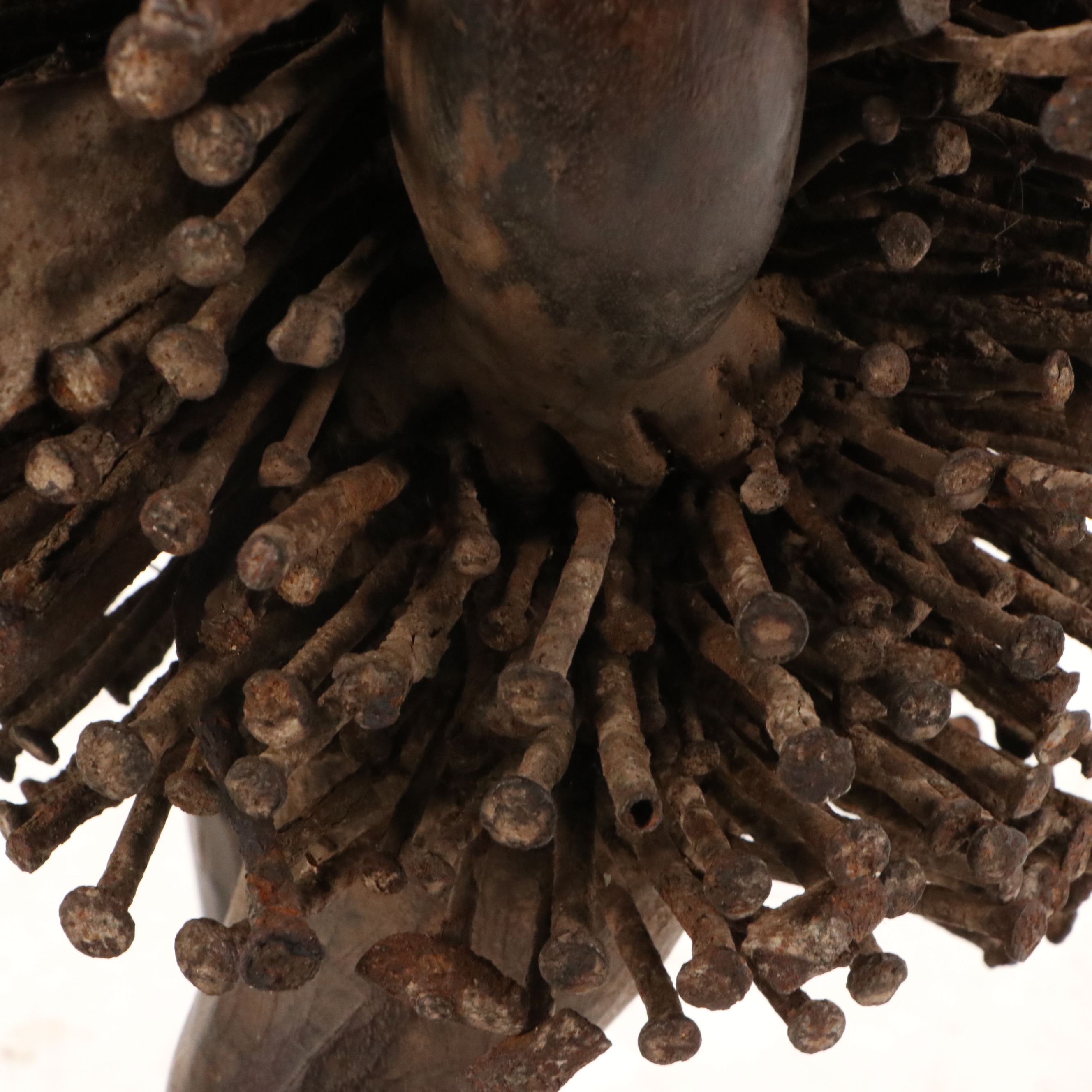 Bakongo Nkisi Nkondi Wood and Iron Nails Power Figure