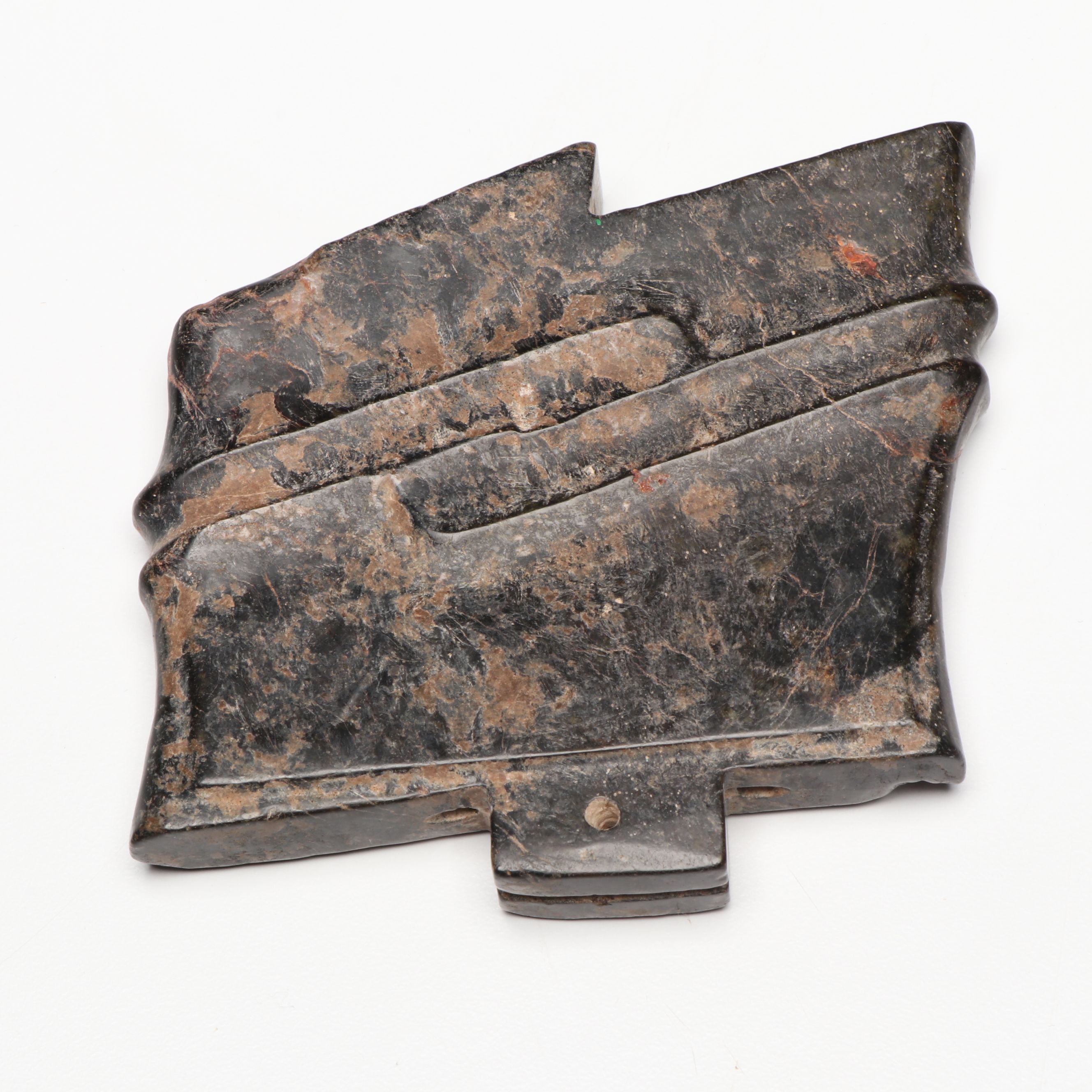 Chinese Carved Serpentine Pendants, Gorgets and Beads