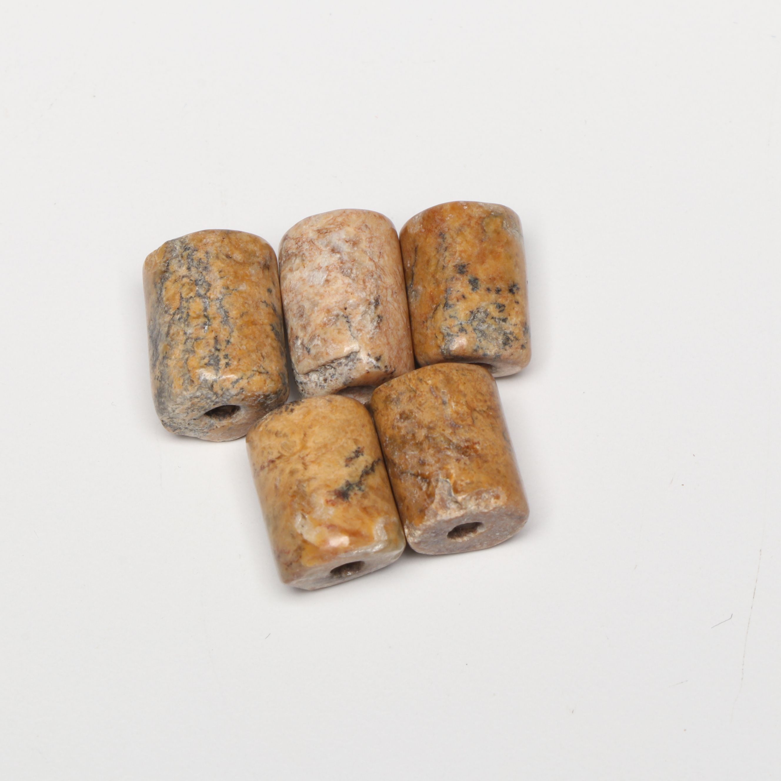 Chinese Carved Serpentine Pendants, Gorgets and Beads