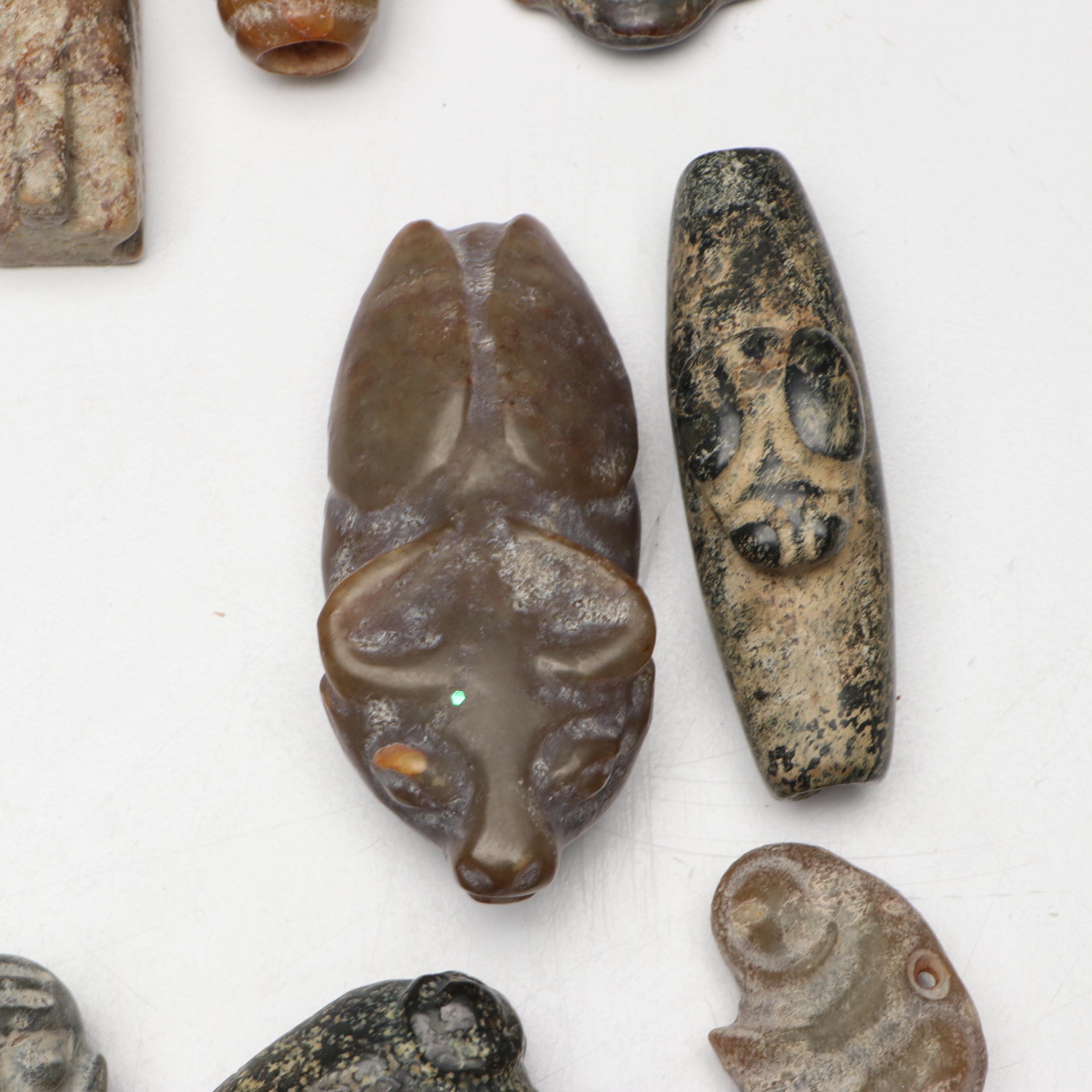 Ancient Chinese Style Serpentine Pendants and Amulets