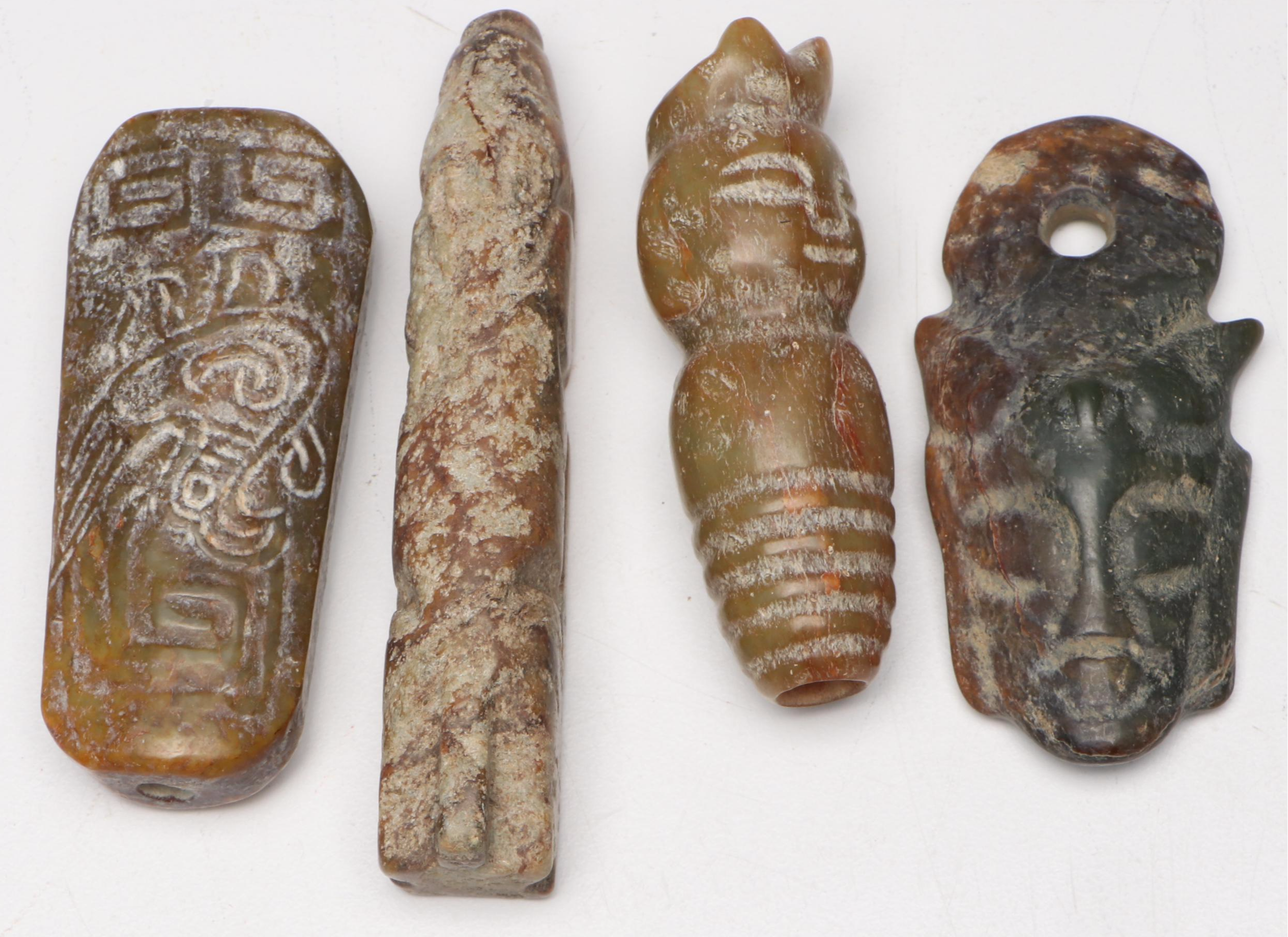 Ancient Chinese Style Serpentine Pendants and Amulets