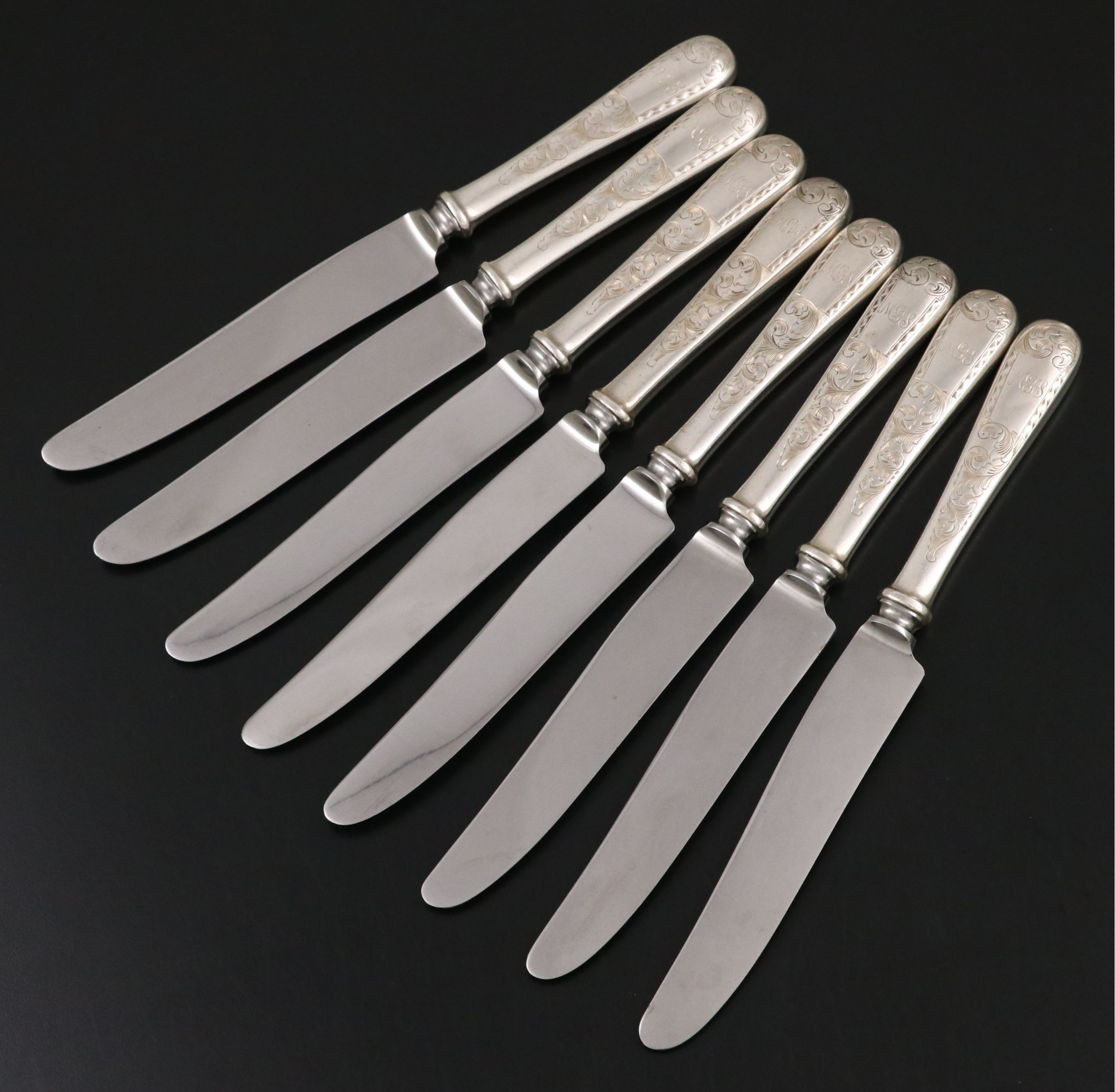 S. Kirk & Son "Mayflower" Sterling Silver Handled Dinner Knives