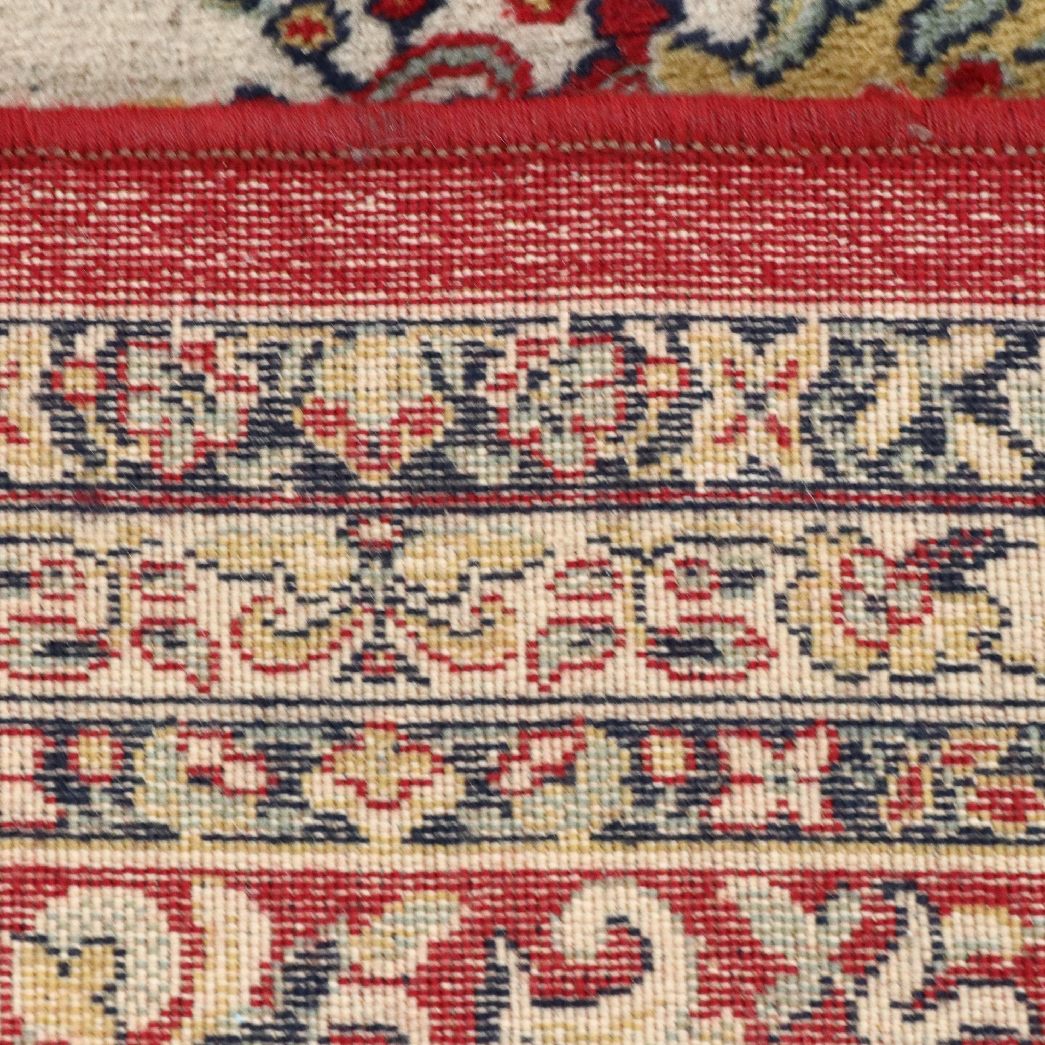 9'10 x 13'11 Machine Made Persian Yazd Style Room-Sized Rug