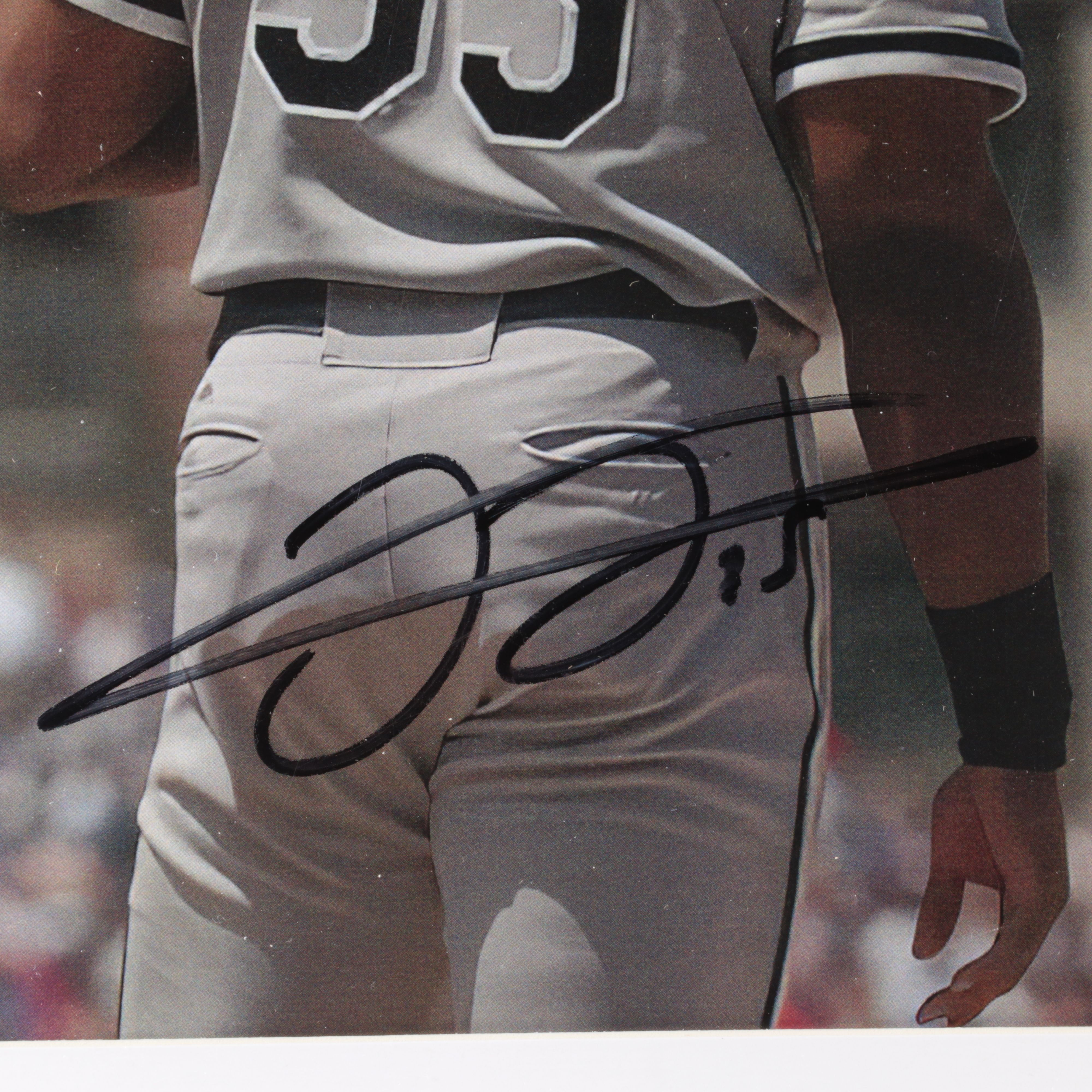 Frank Thomas and Sammy Sosa Signed Baseball Print in Matted Frame, Beckett