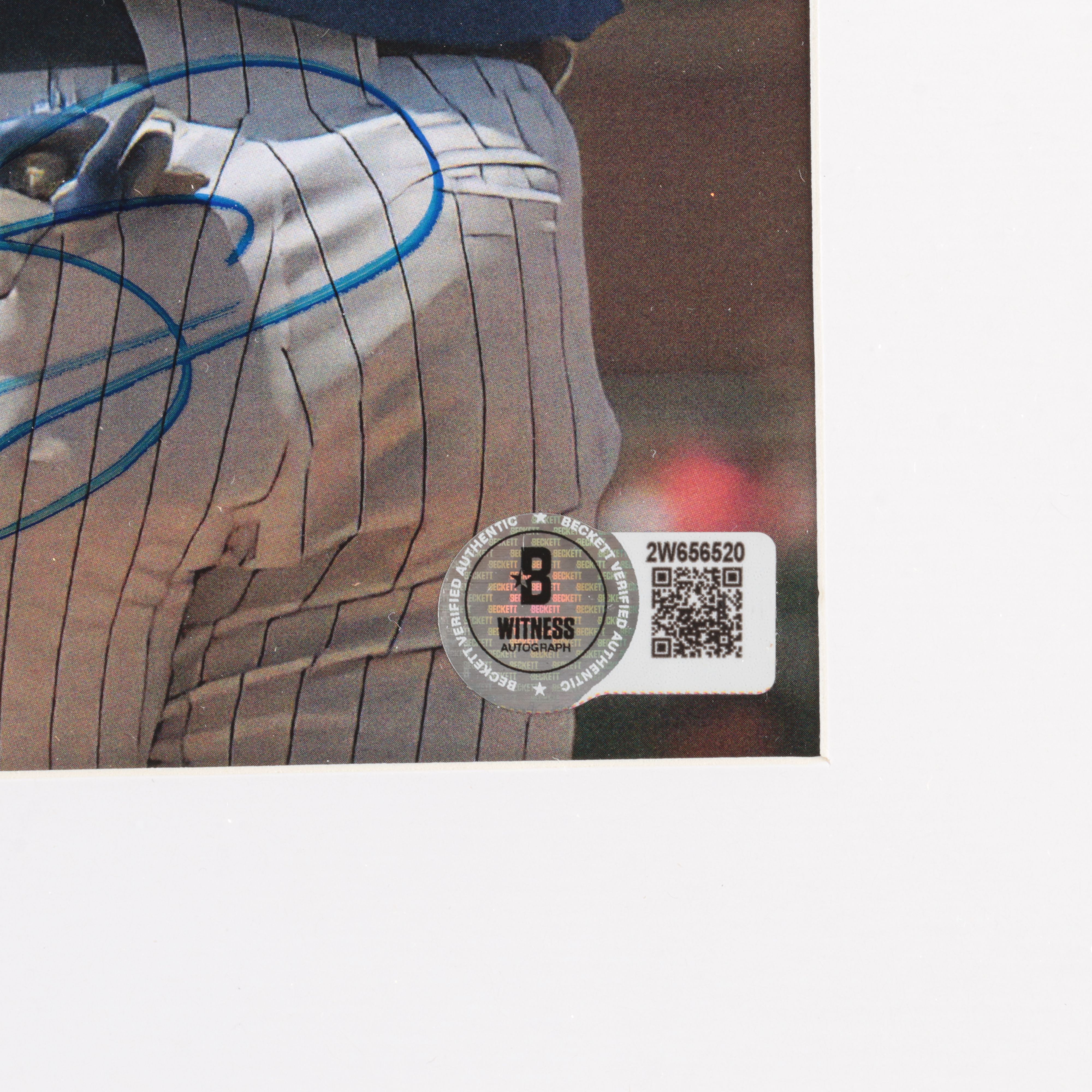 Frank Thomas and Sammy Sosa Signed Baseball Print in Matted Frame, Beckett