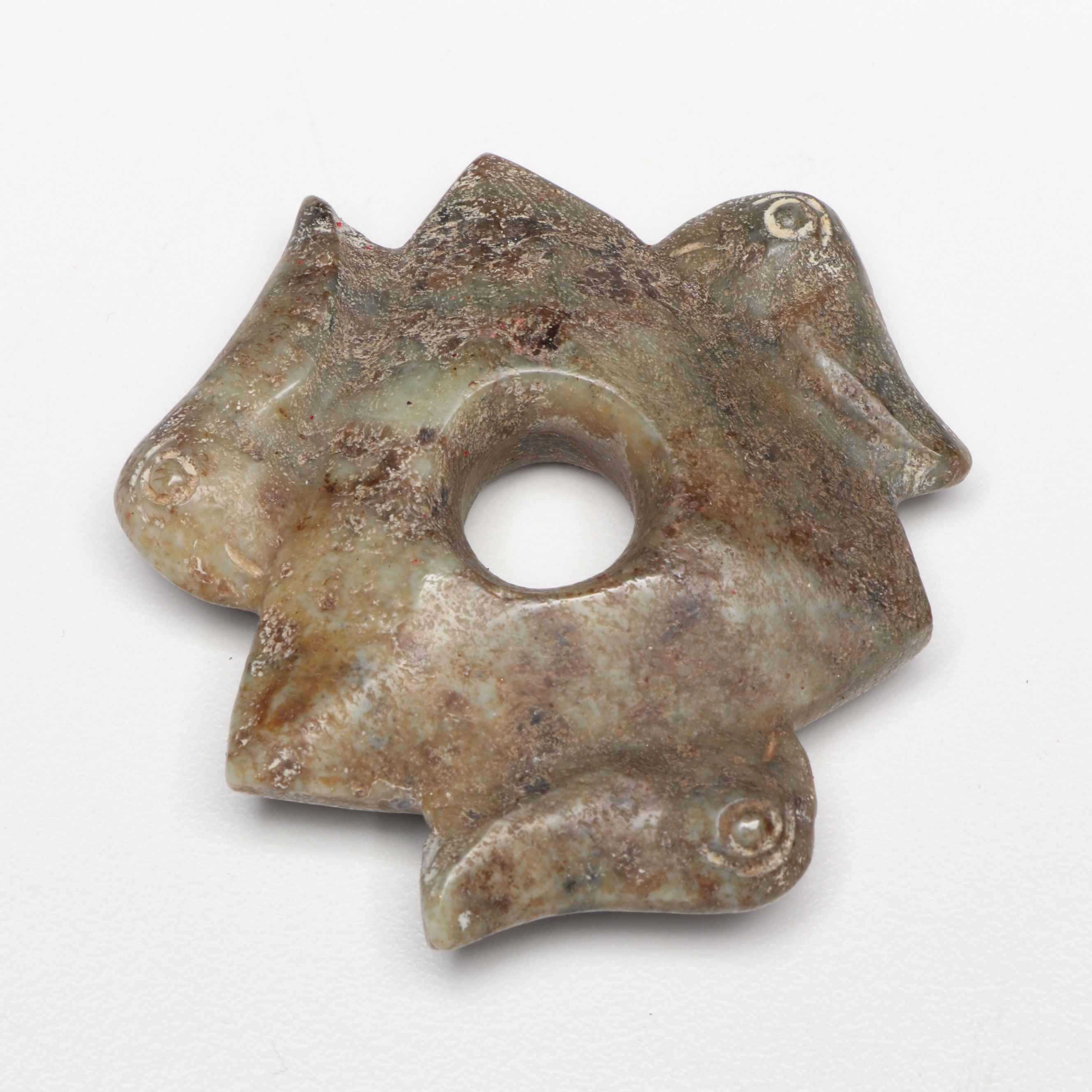 Chinese Neolithic Hongshan Culture Style Carved Serpentine Pendants and Amulets