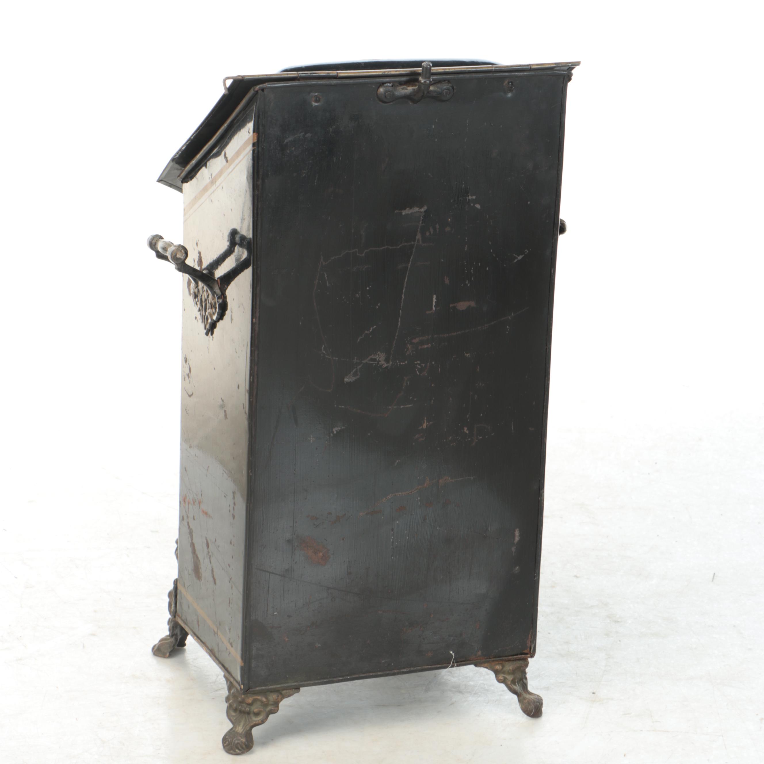 Victorian Style Toleware Coal Scuttle