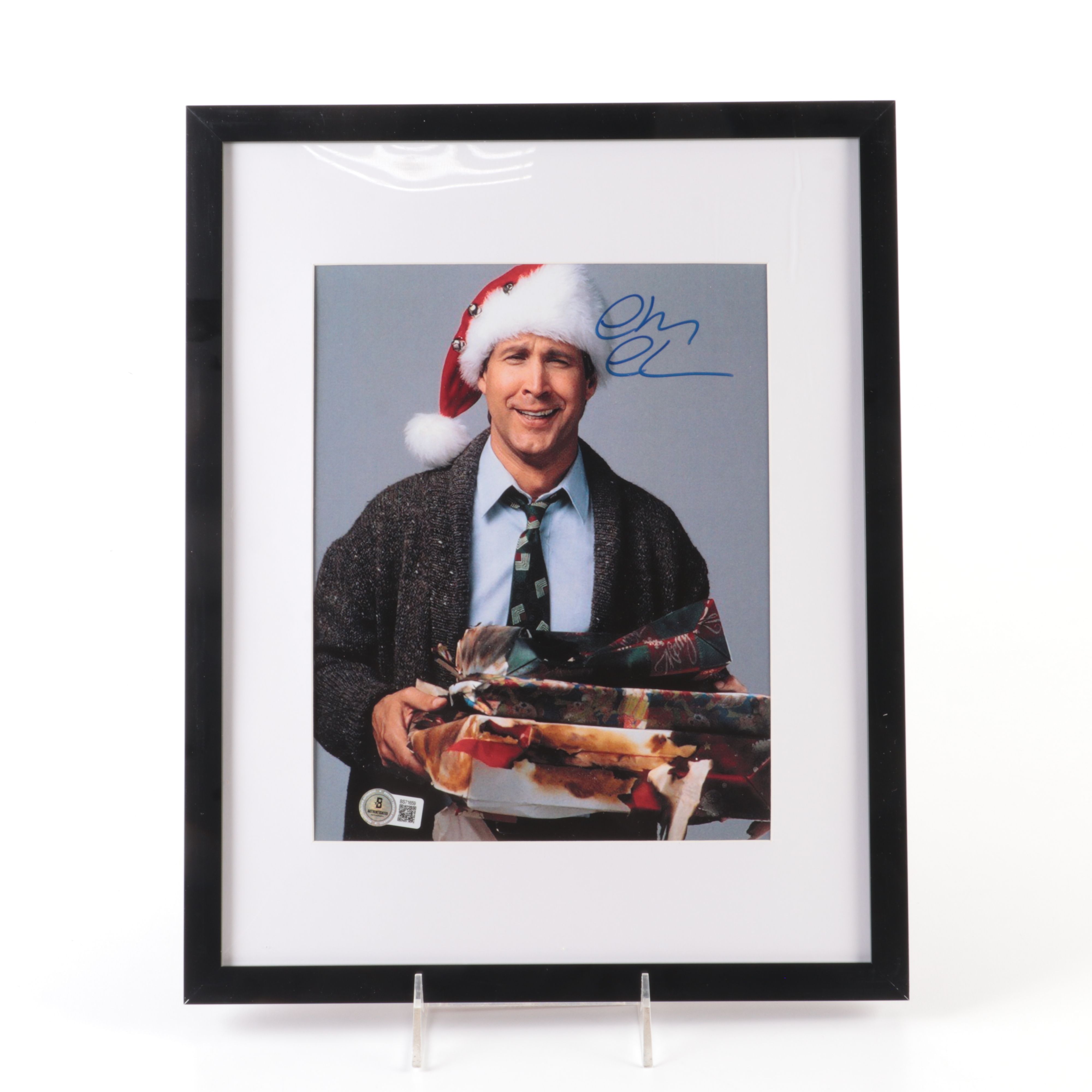 Chevy Chase Signed “Christmas Vacation” Movie Print in Matted Frame, Beckett