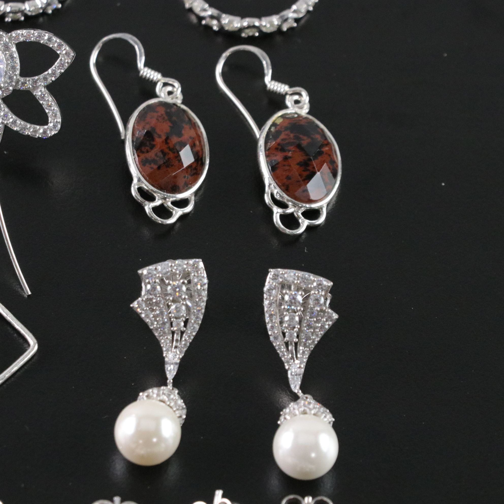 14 Assorted Sterling Silver Rings and Earrings