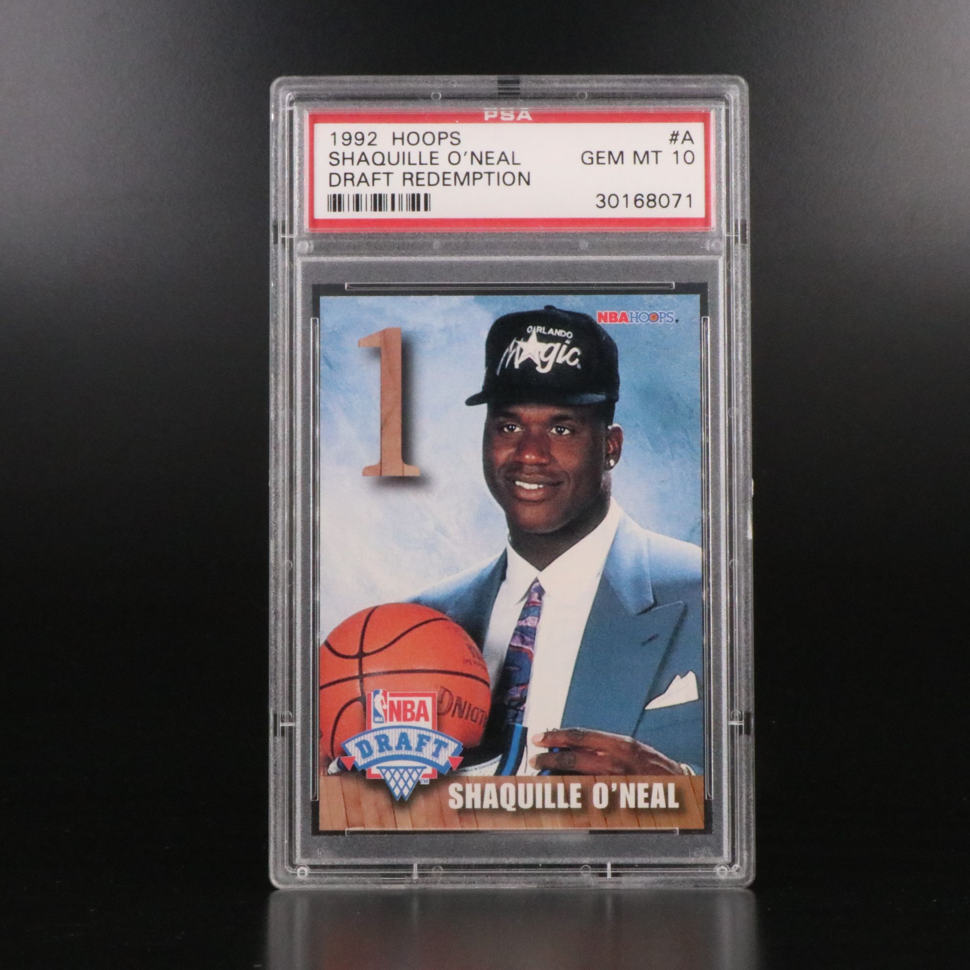 1992 NBA Hoops Shaquille O'Neal Draft Redemption Rookie Card Graded PSA 10
