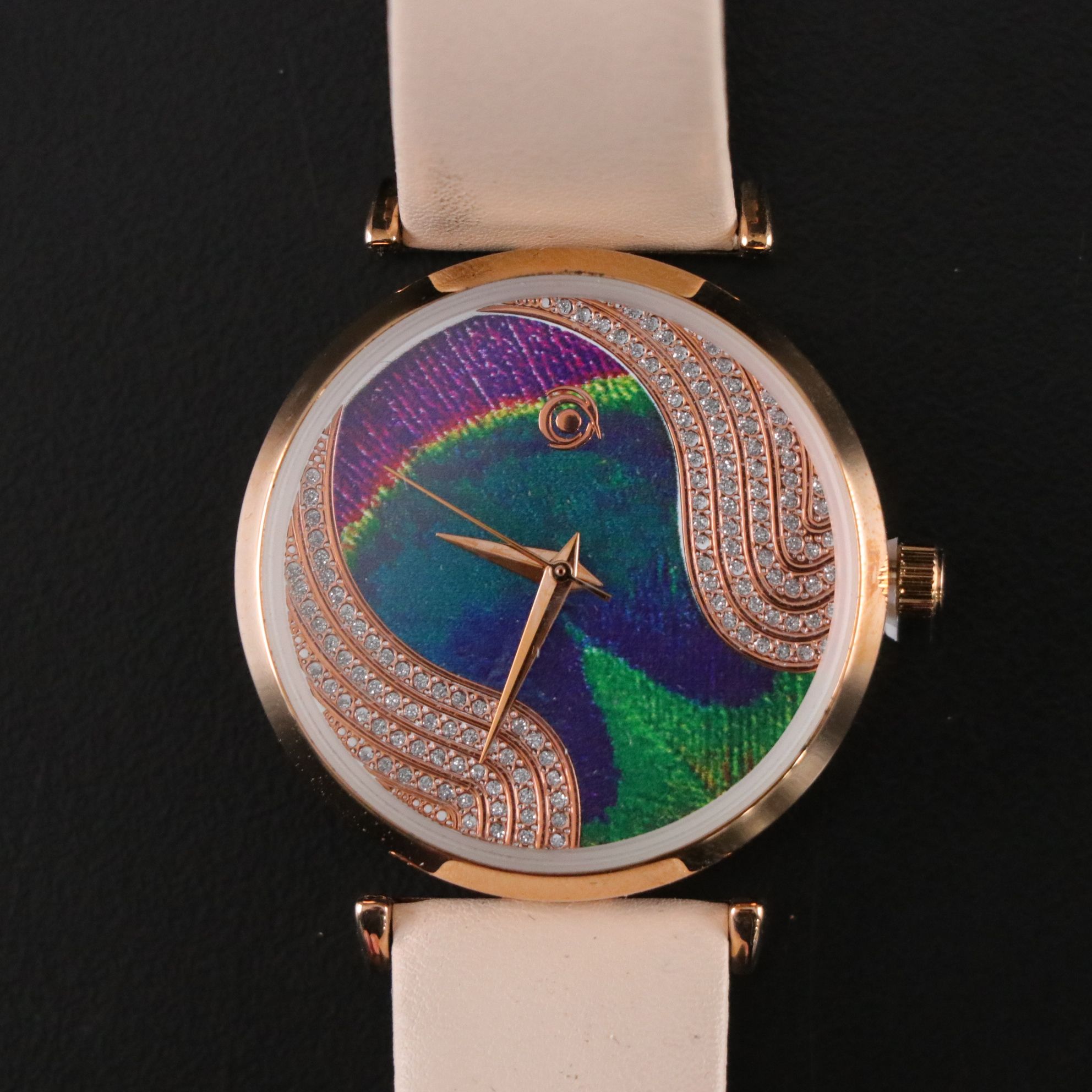 Magnicor Feather Motif Watch with Swarovski Crystal Accents