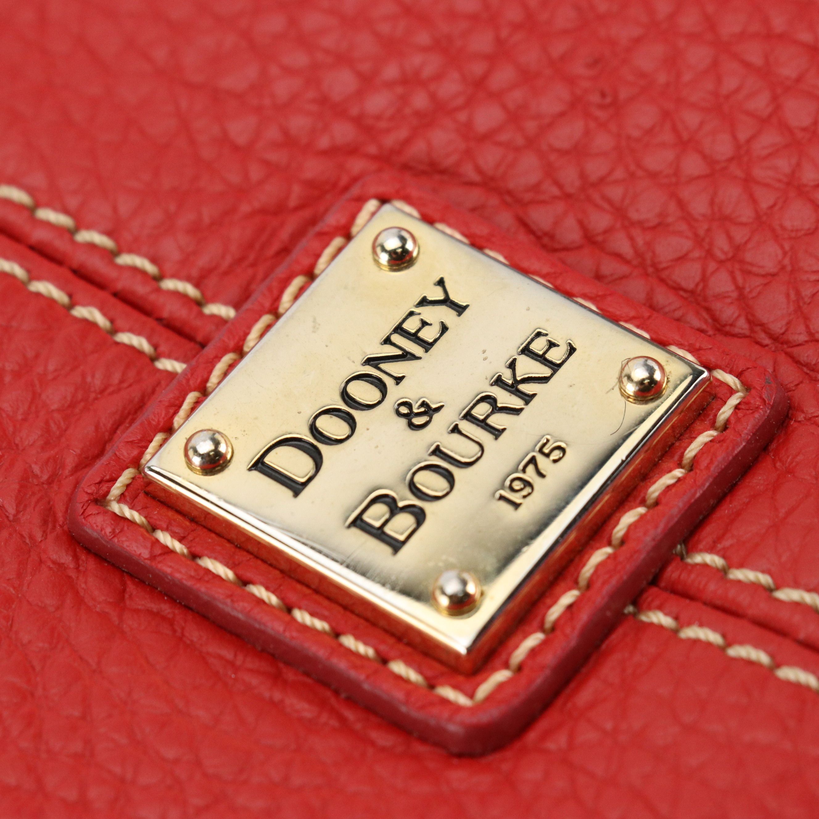Dooney & Bourke Juliette Hobo Crossbody Bag in Red Pebbled Leather