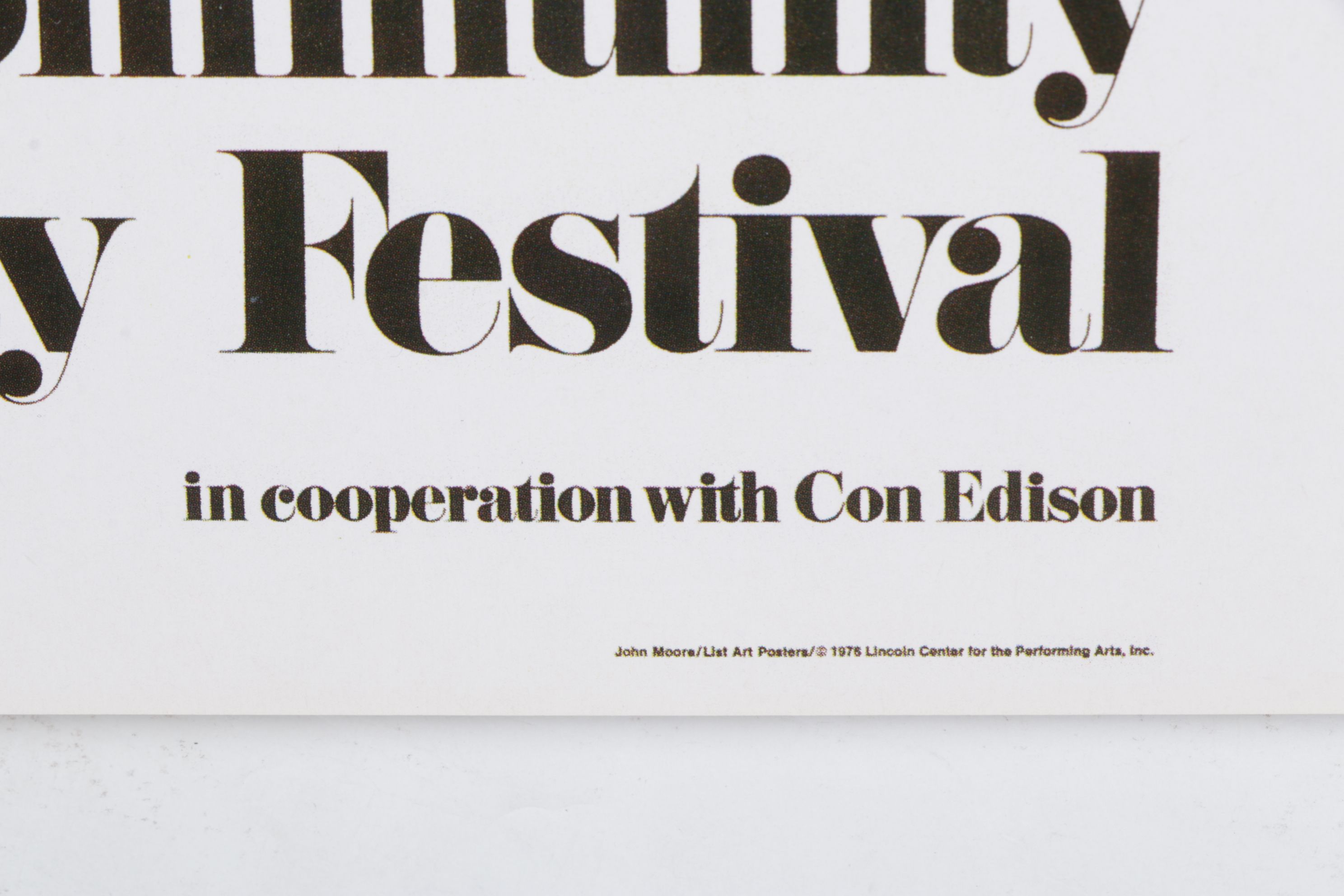 Offset Lithograph After John Moore for the Lincoln Center's 6th Holiday Festival