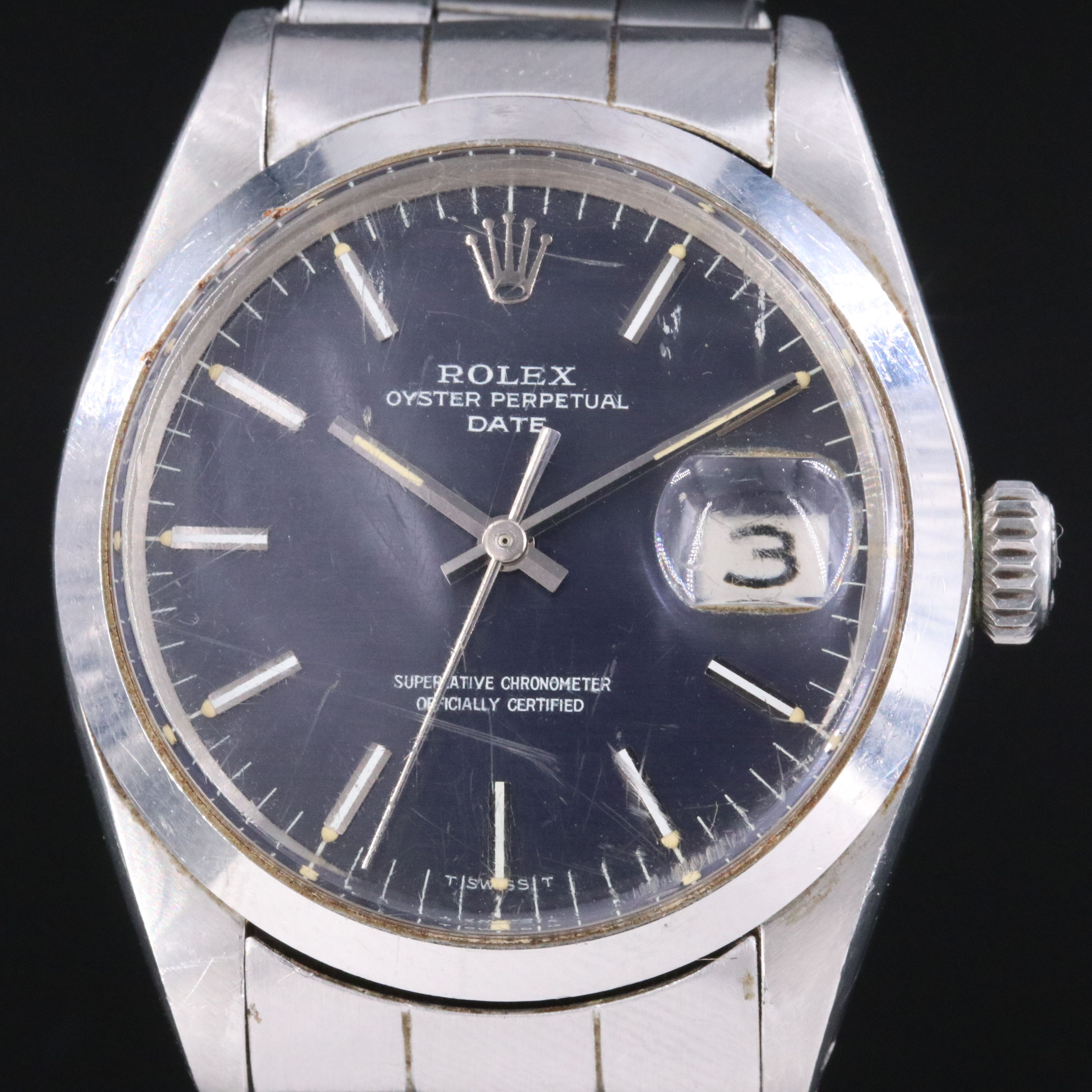Rolex Oyster Perpetual Date 1500 Vintage Watch c.1969