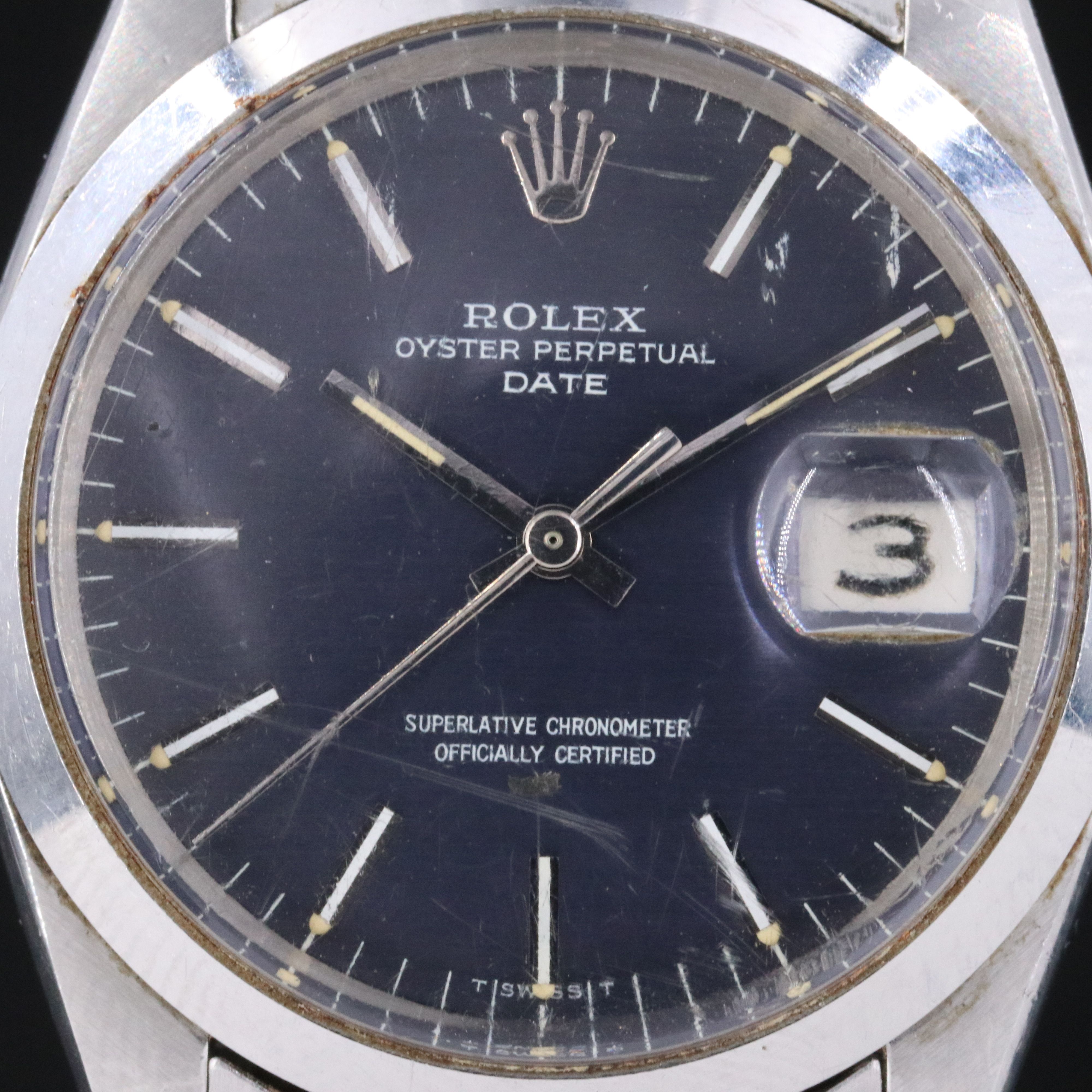 Rolex Oyster Perpetual Date 1500 Vintage Watch c.1969