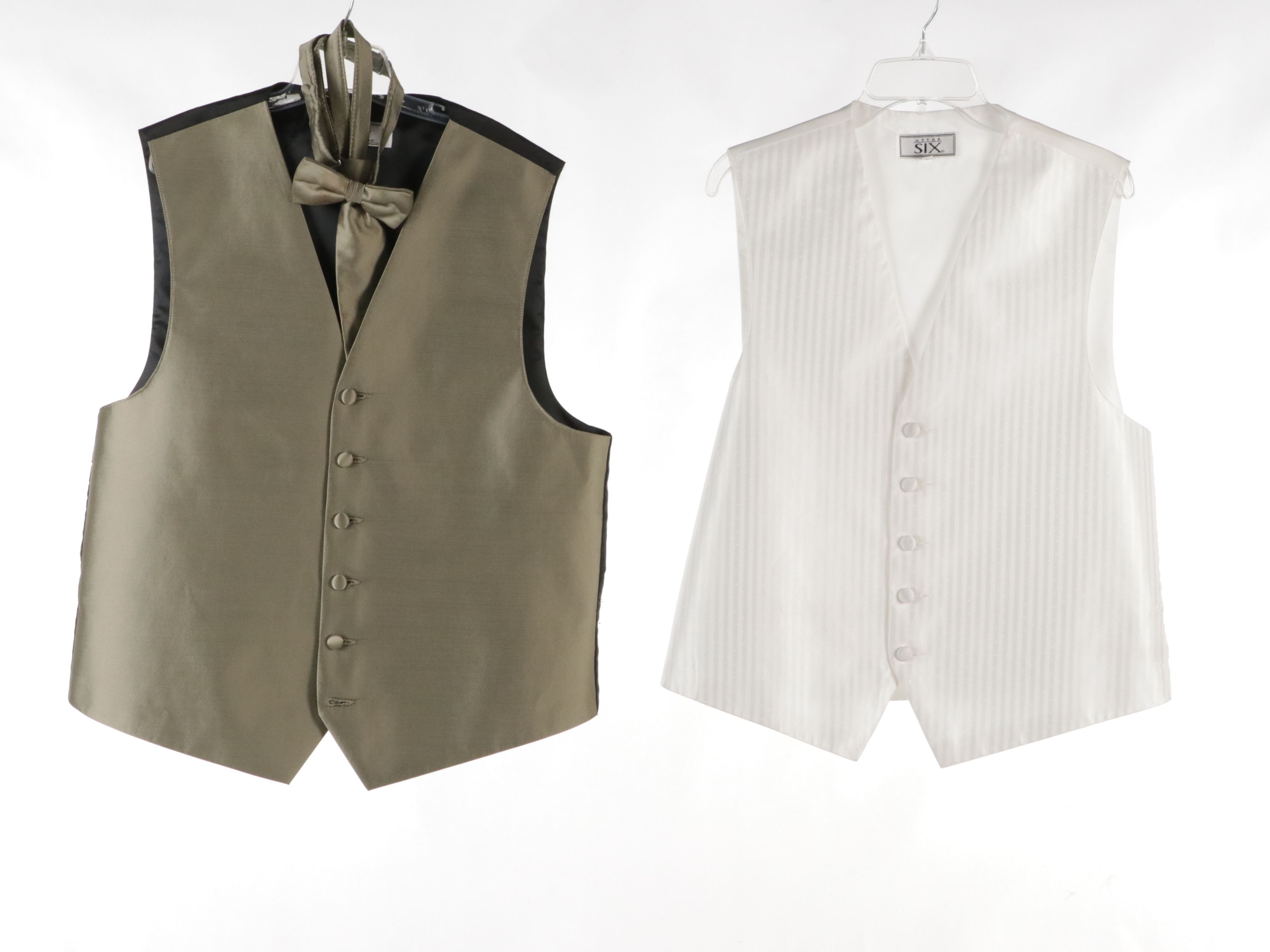 Men's After Six and Flow Formals Tuxedo Vests with Neckwear Options