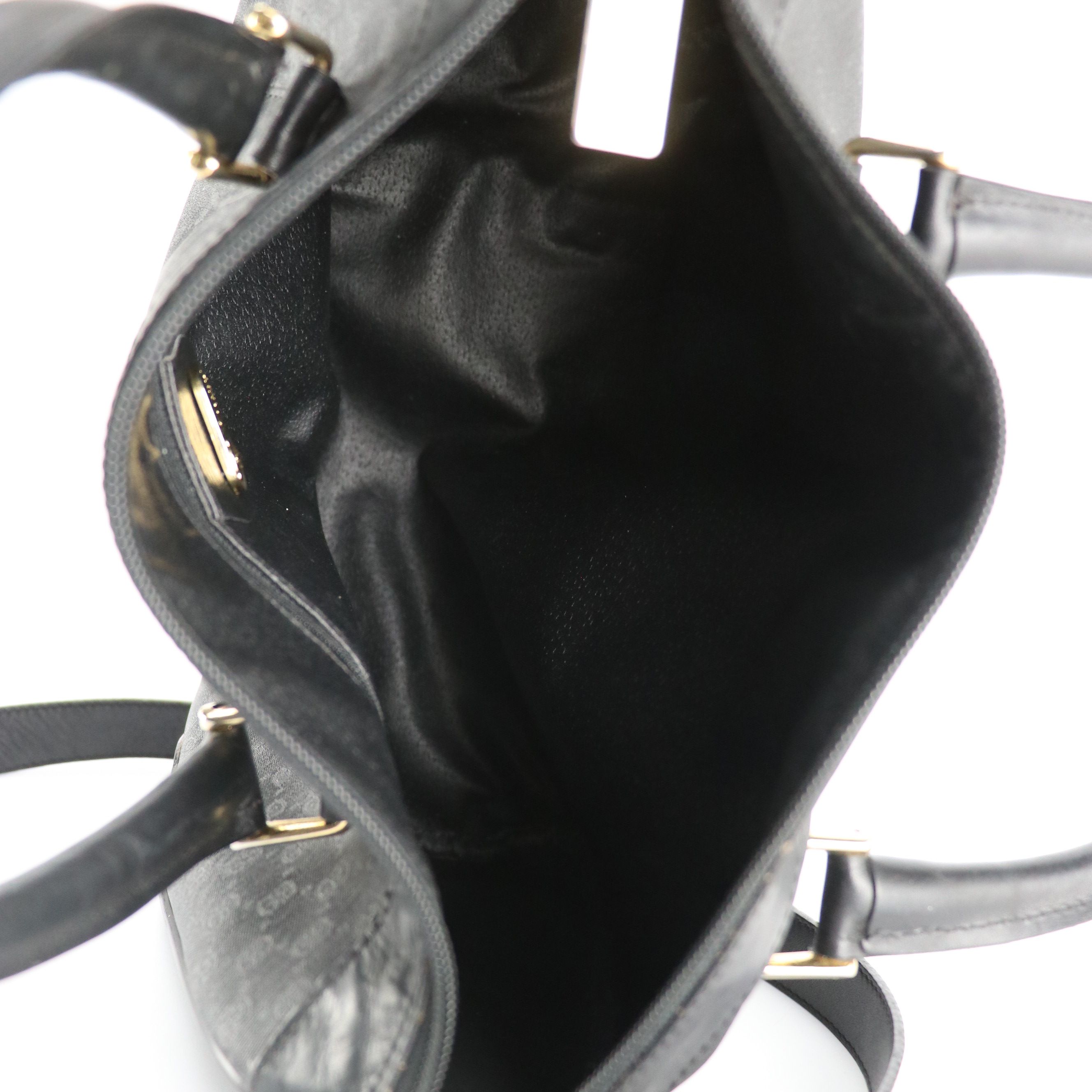 Gucci Two-Way Satchel in Black Micro GG Nylon Jacquard Canvas