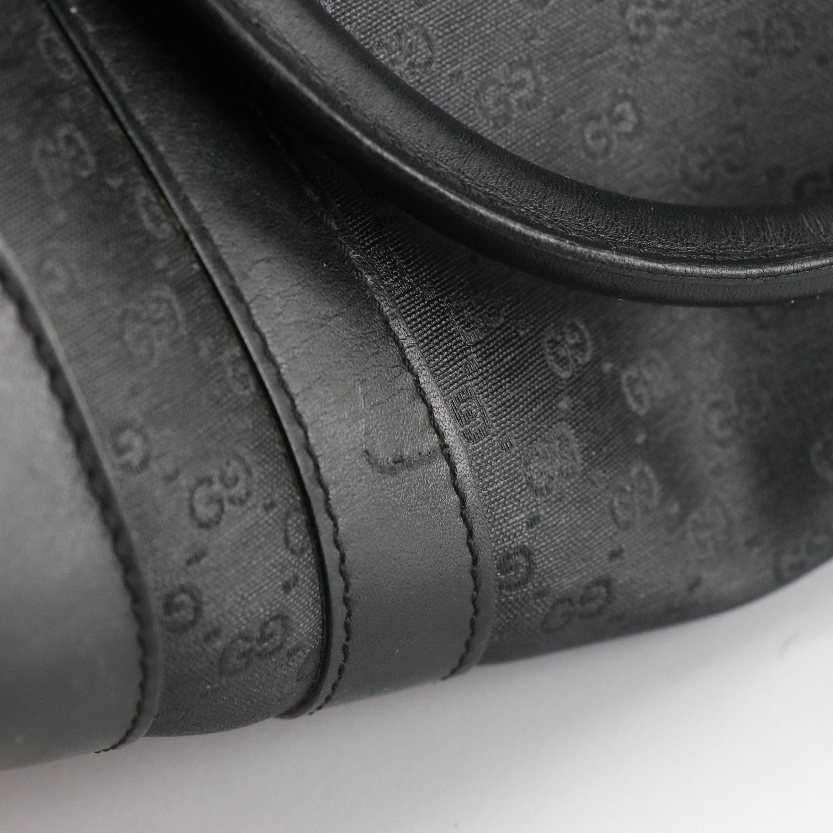 Gucci Two-Way Satchel in Black Micro GG Nylon Jacquard Canvas