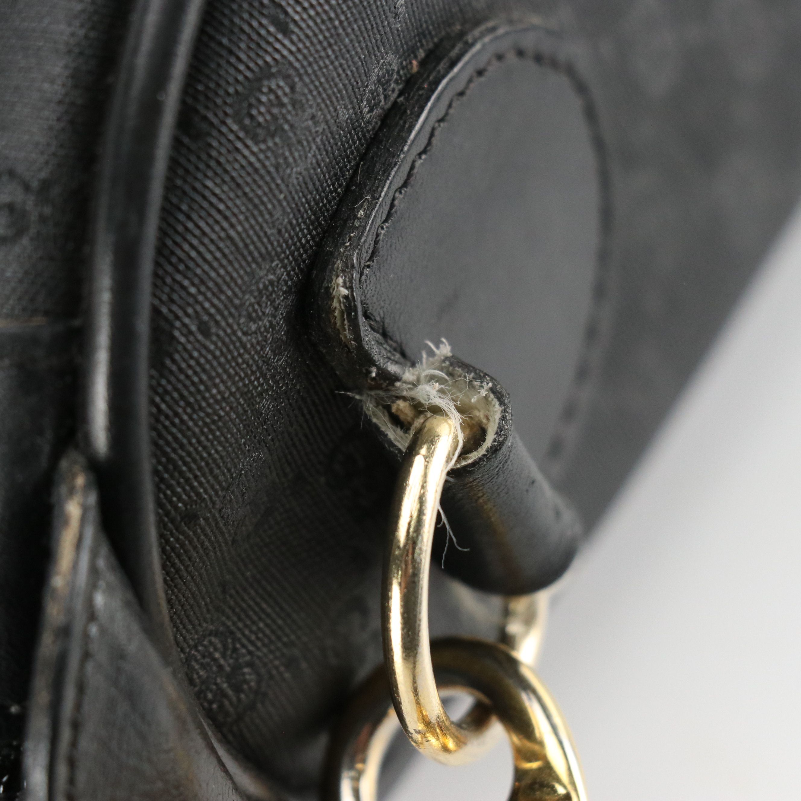 Gucci Two-Way Satchel in Black Micro GG Nylon Jacquard Canvas