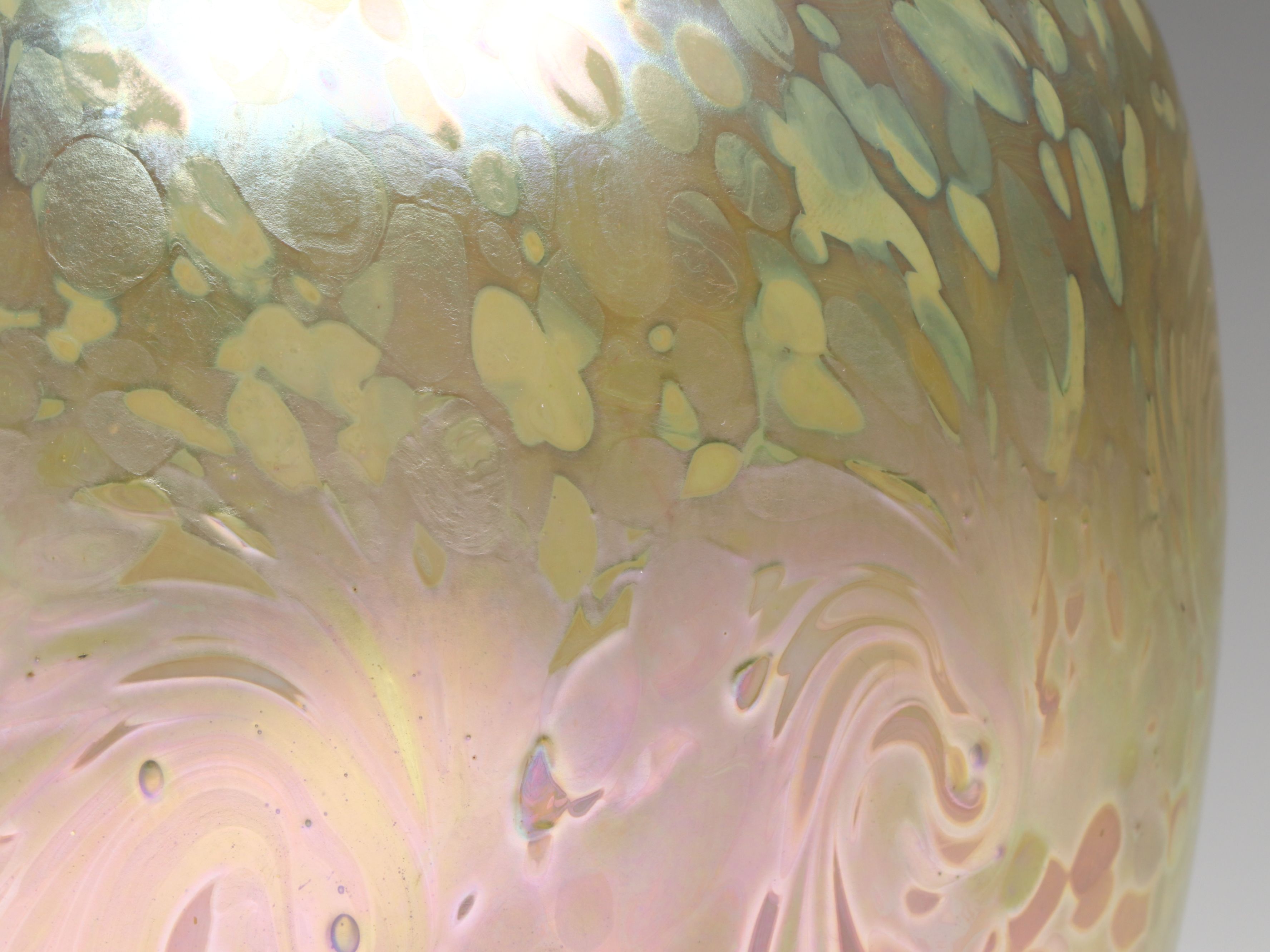 Robert Eickholt Iridescent Art Glass Vase, 2001