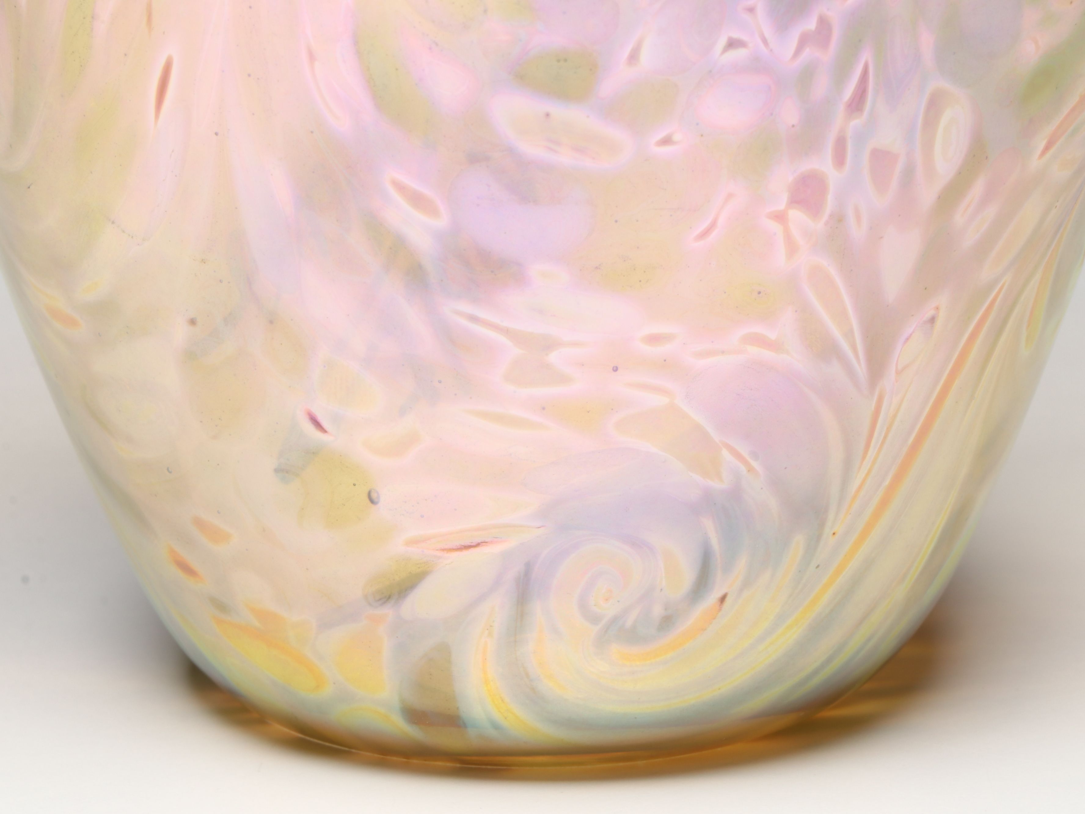 Robert Eickholt Iridescent Art Glass Vase, 2001