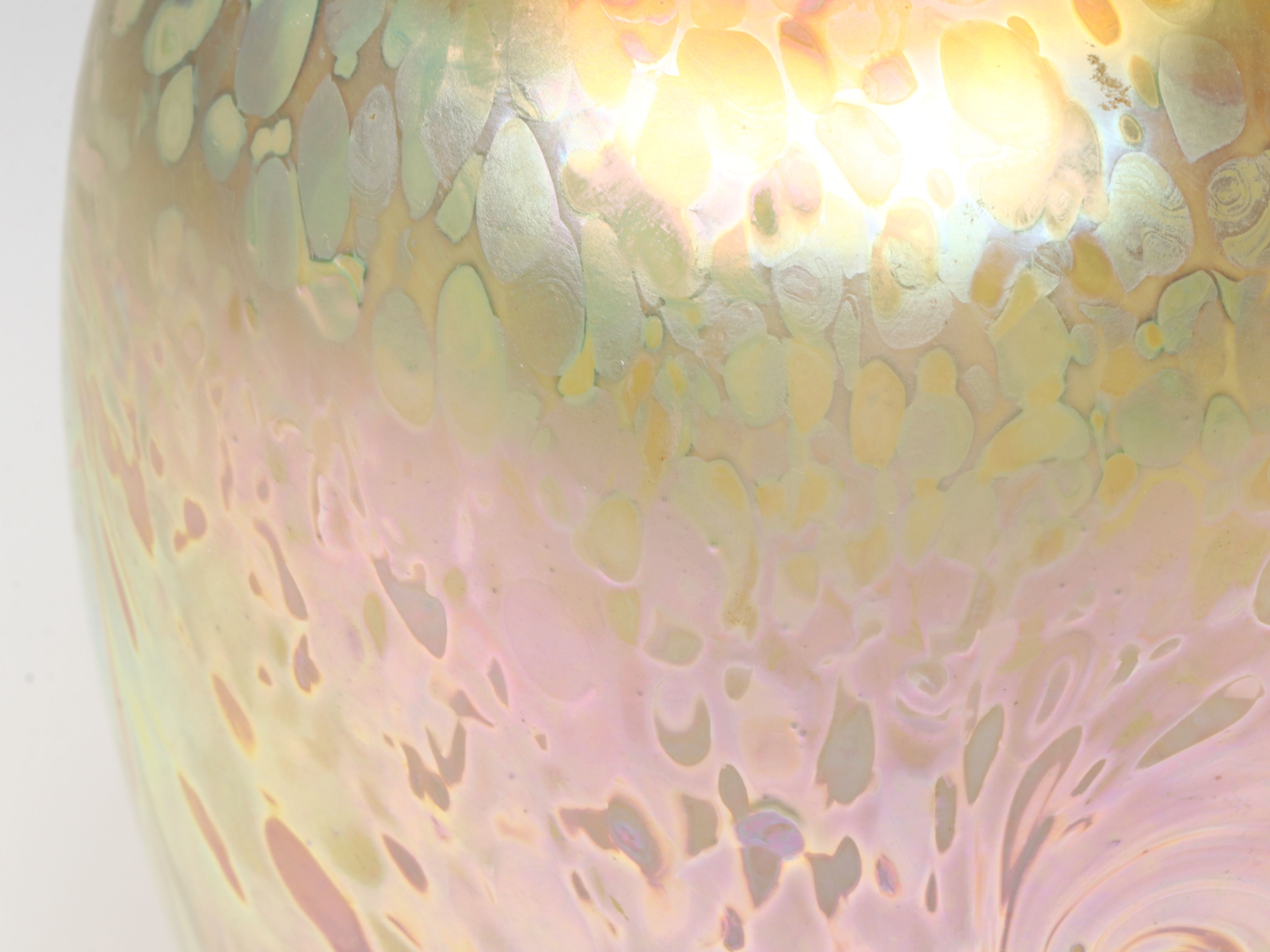 Robert Eickholt Iridescent Art Glass Vase, 2001