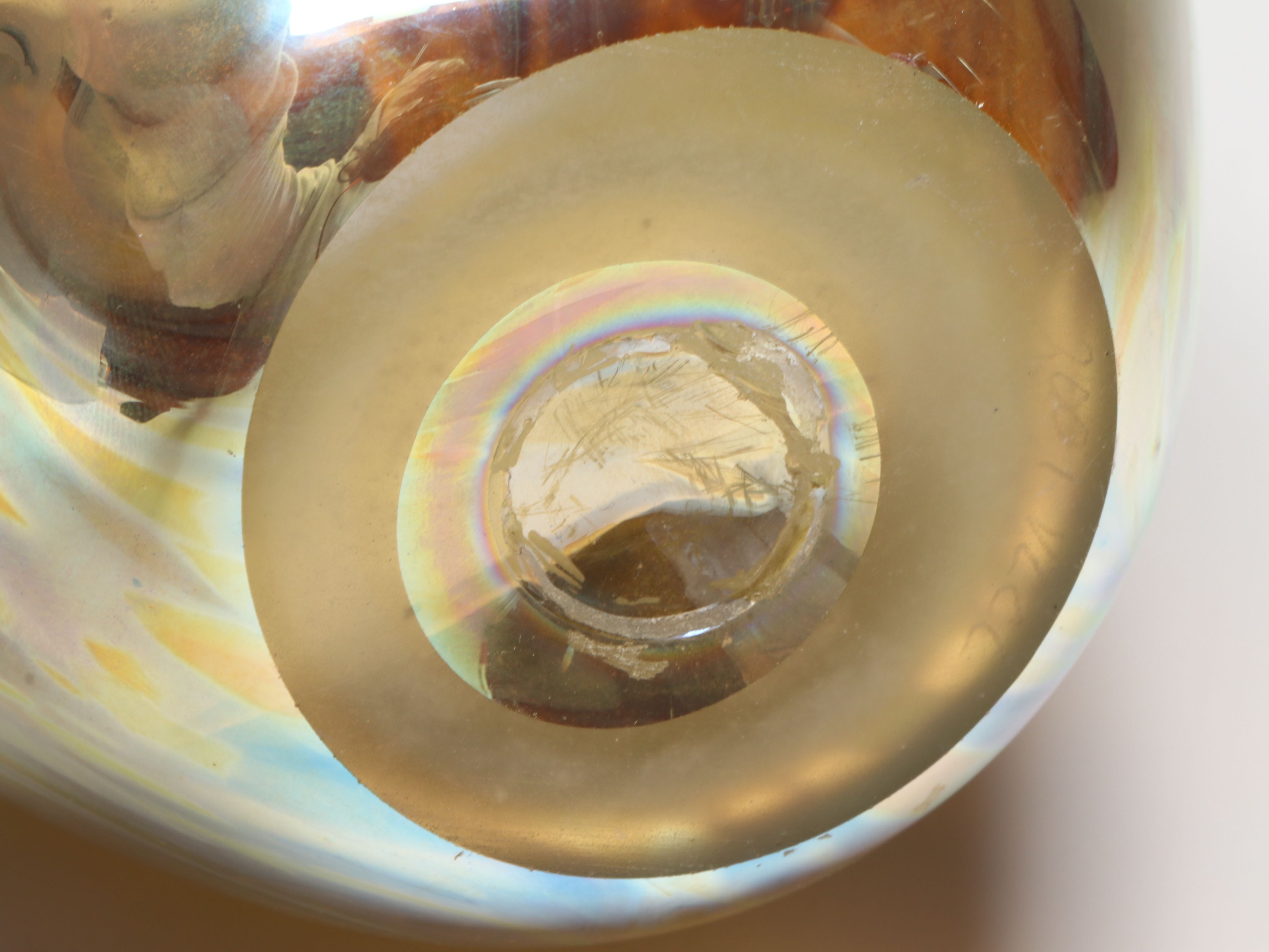 Robert Eickholt Iridescent Art Glass Vase, 2001