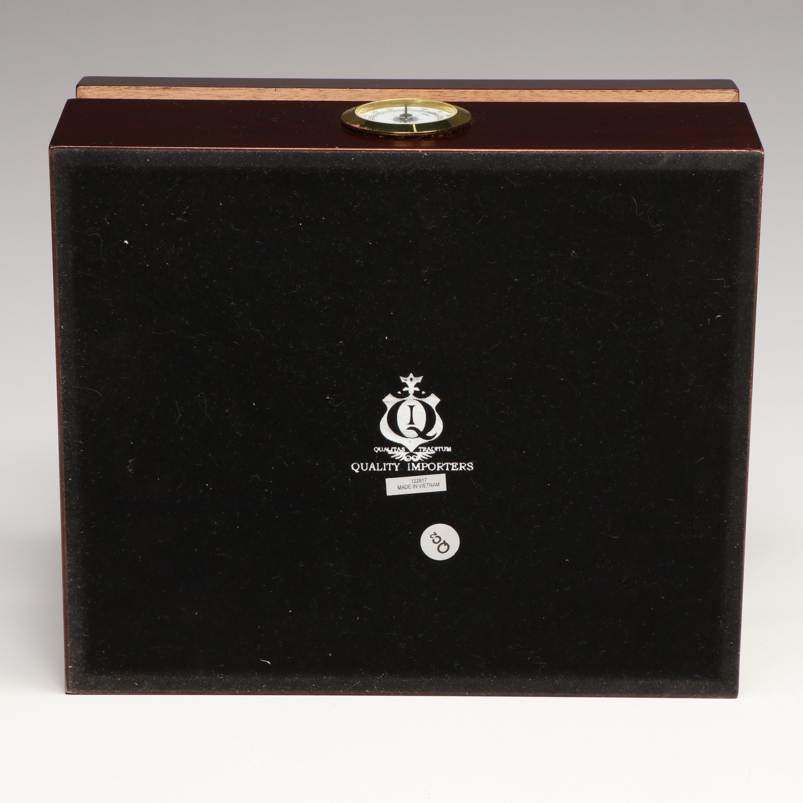 Quality Importers Humidor with Turkish and Other Carved Wood Boxes