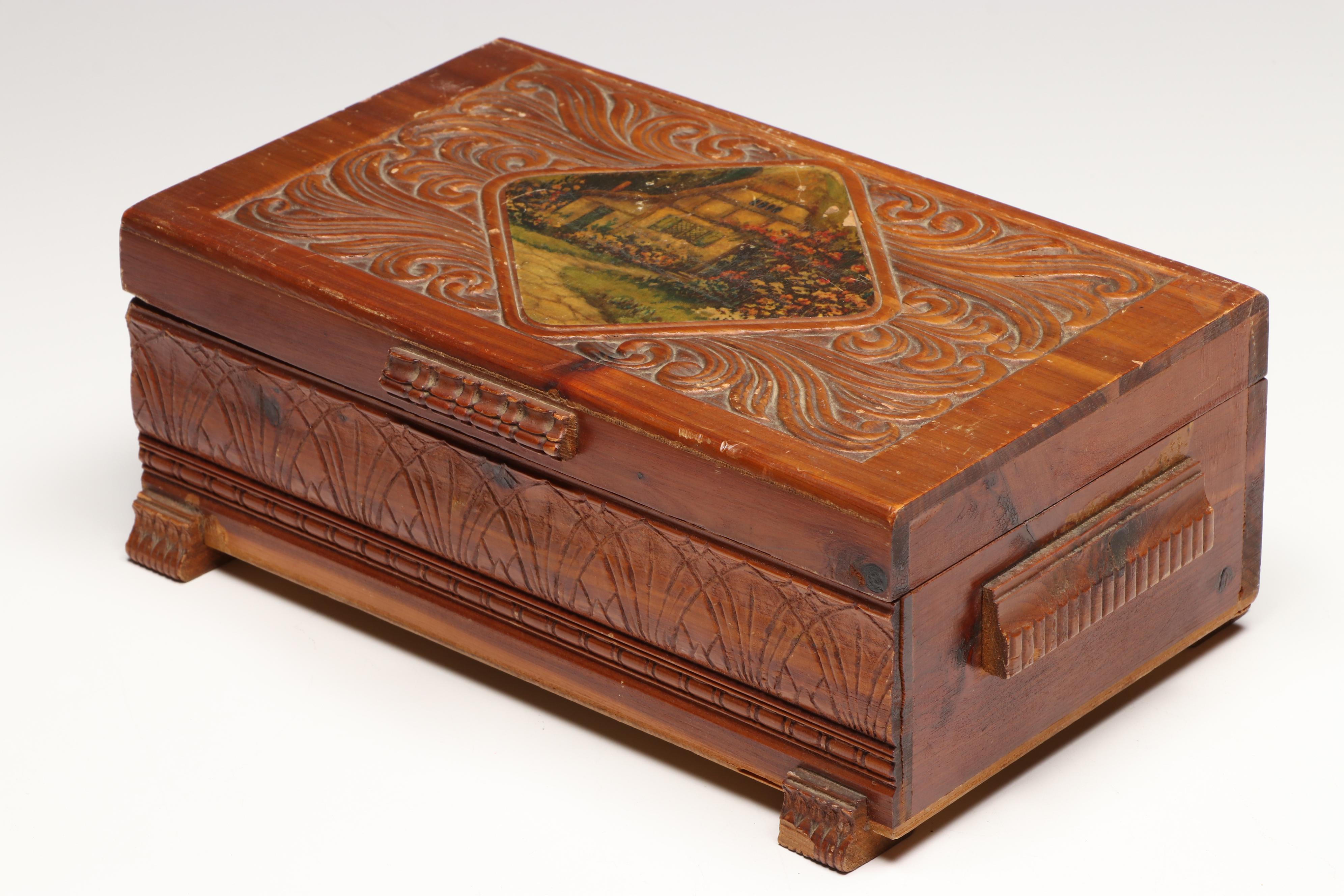 Quality Importers Humidor with Turkish and Other Carved Wood Boxes