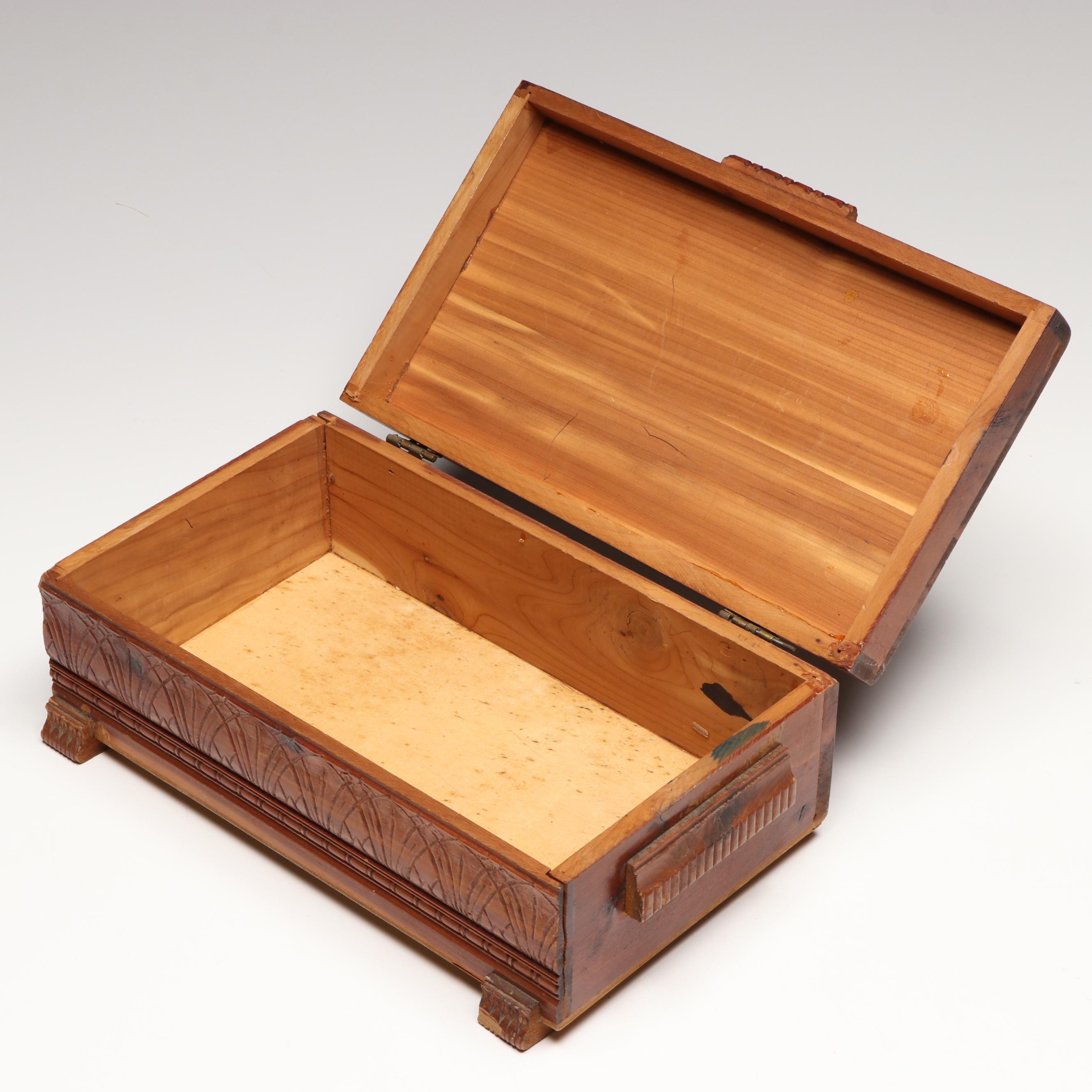 Quality Importers Humidor with Turkish and Other Carved Wood Boxes