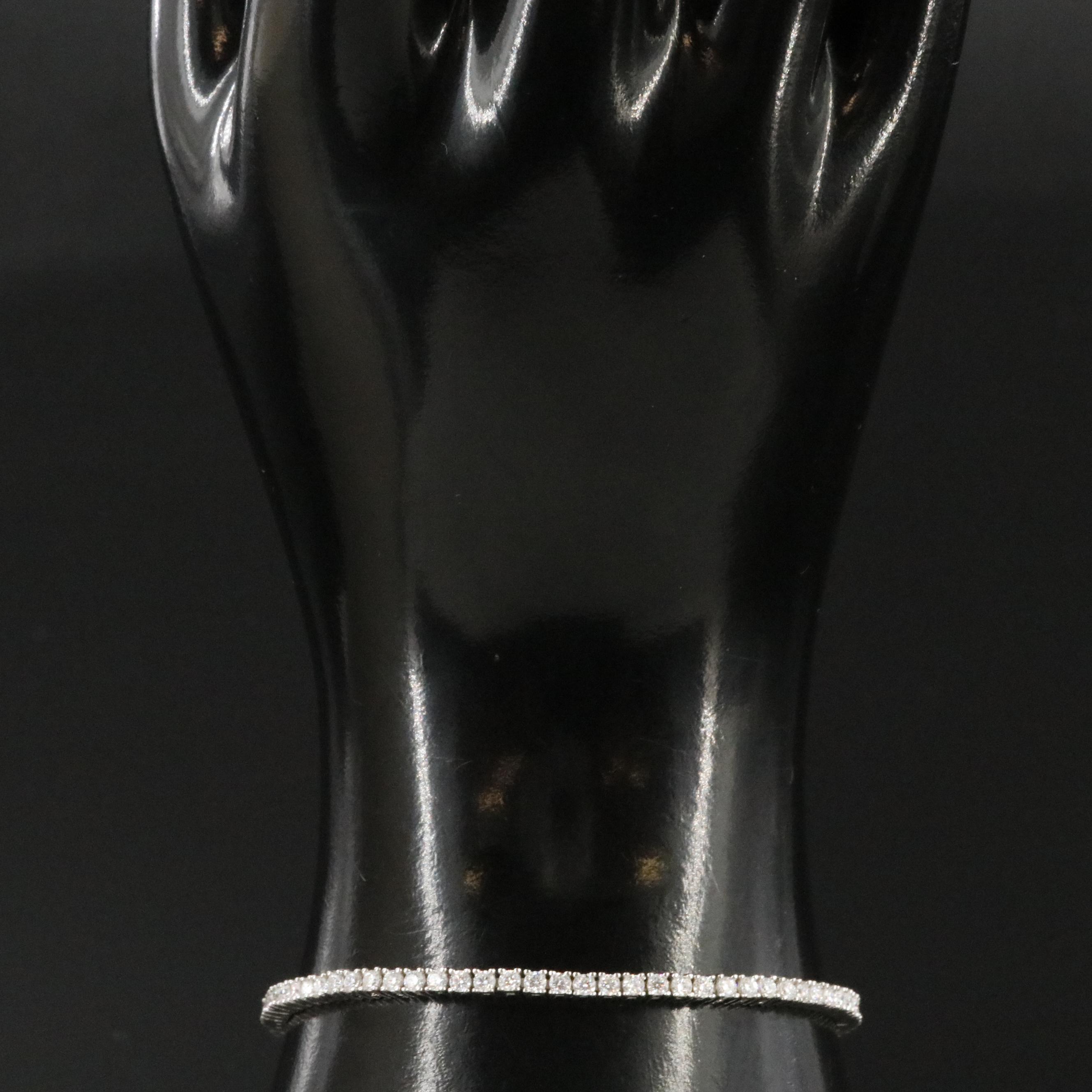 Sterling Moissanite Line Bracelet