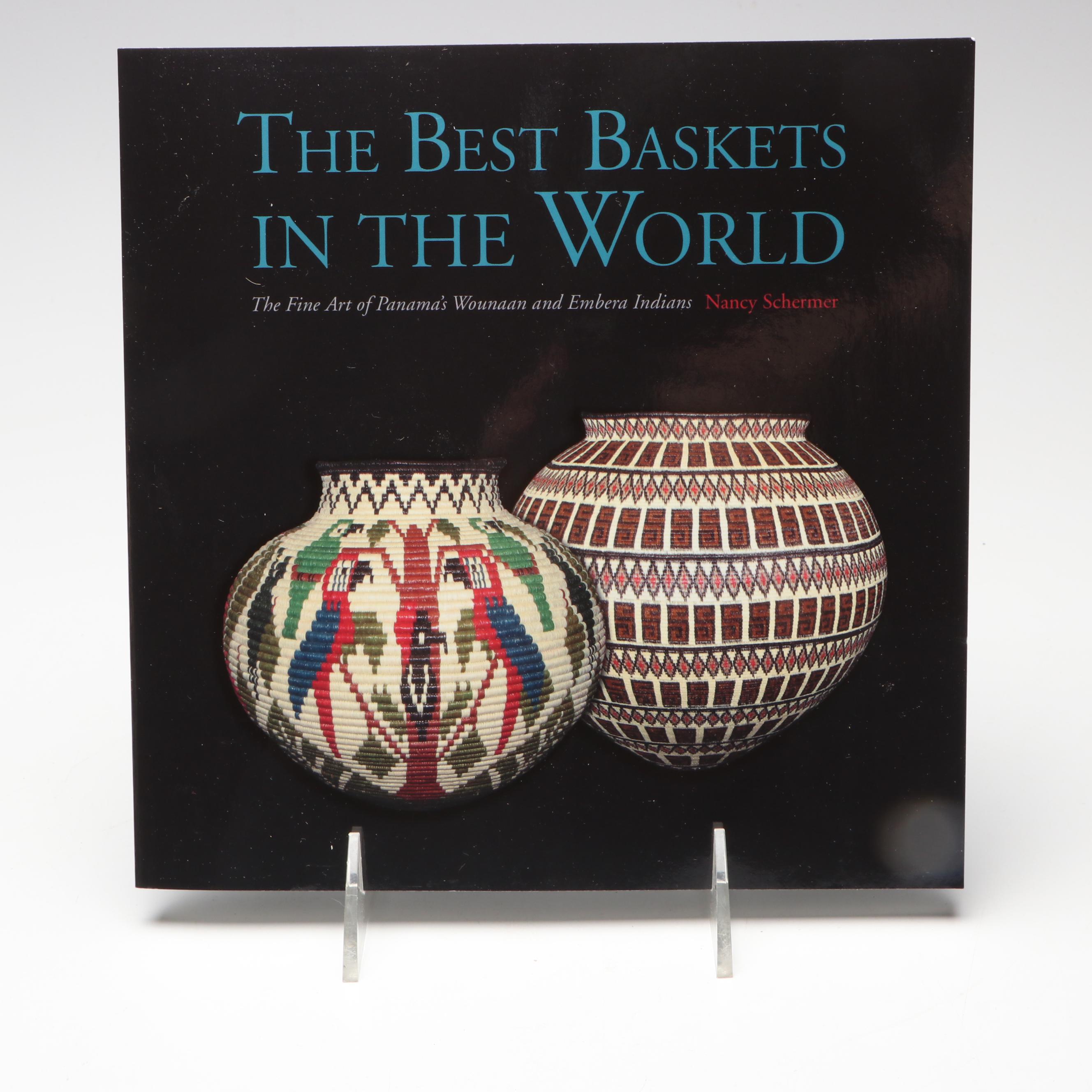 Panamanian Emberá-Wounaan Chunga Fiber Basket Depicting Tropical Birds