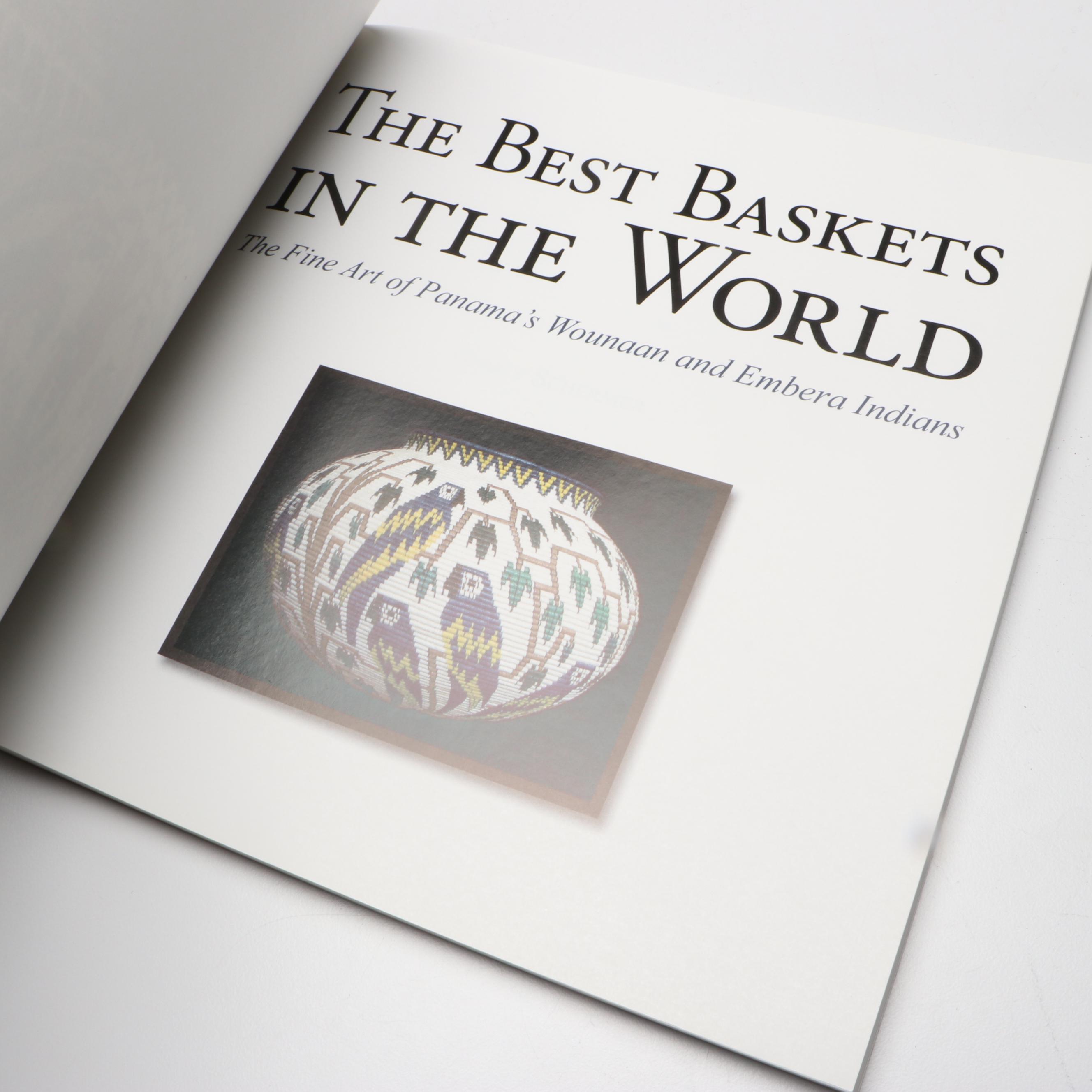 Panamanian Emberá-Wounaan Chunga Fiber Basket Depicting Tropical Birds