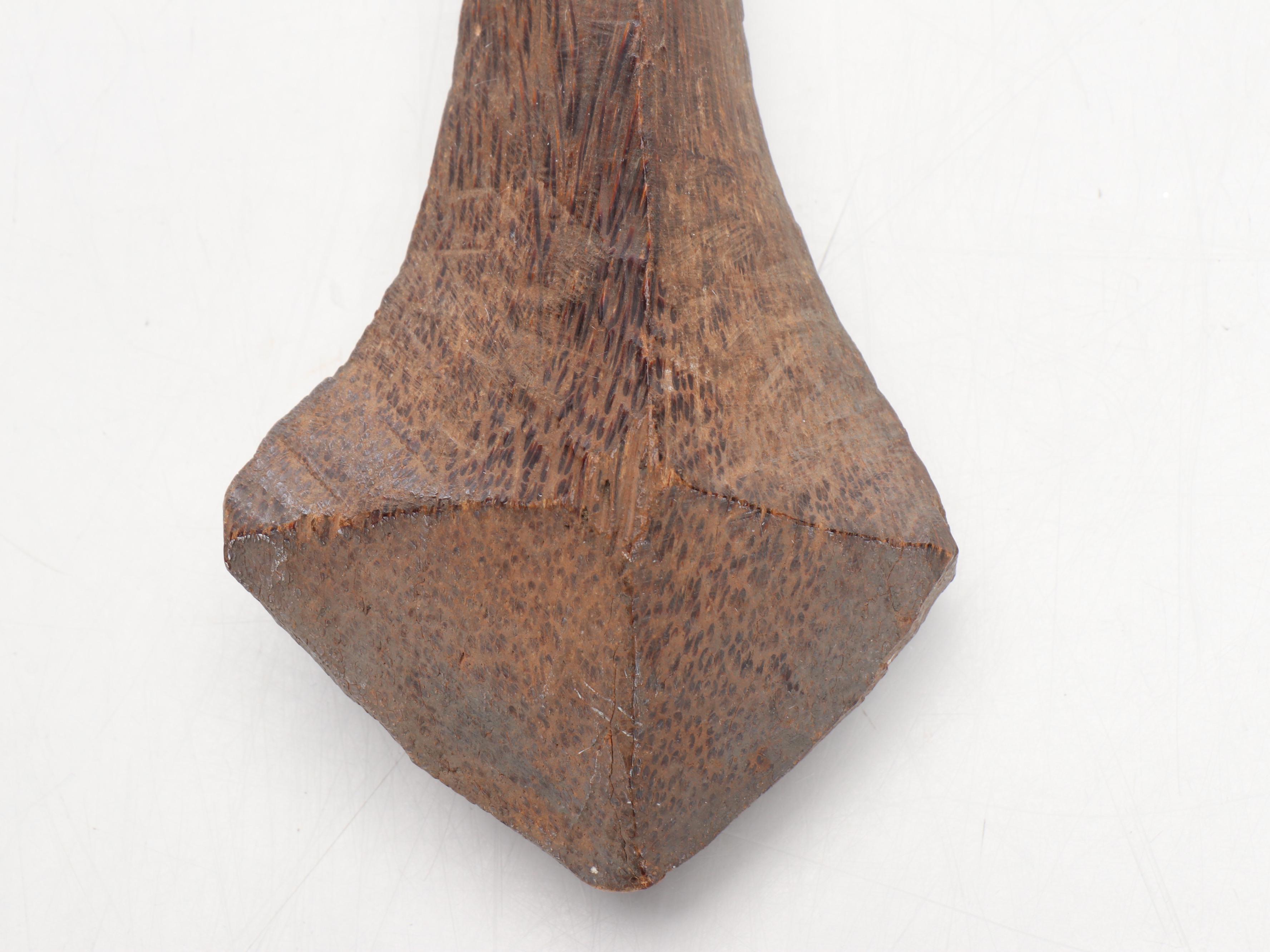 Solomon Islands Supi War Club with Maasai Wooden Walking Spear