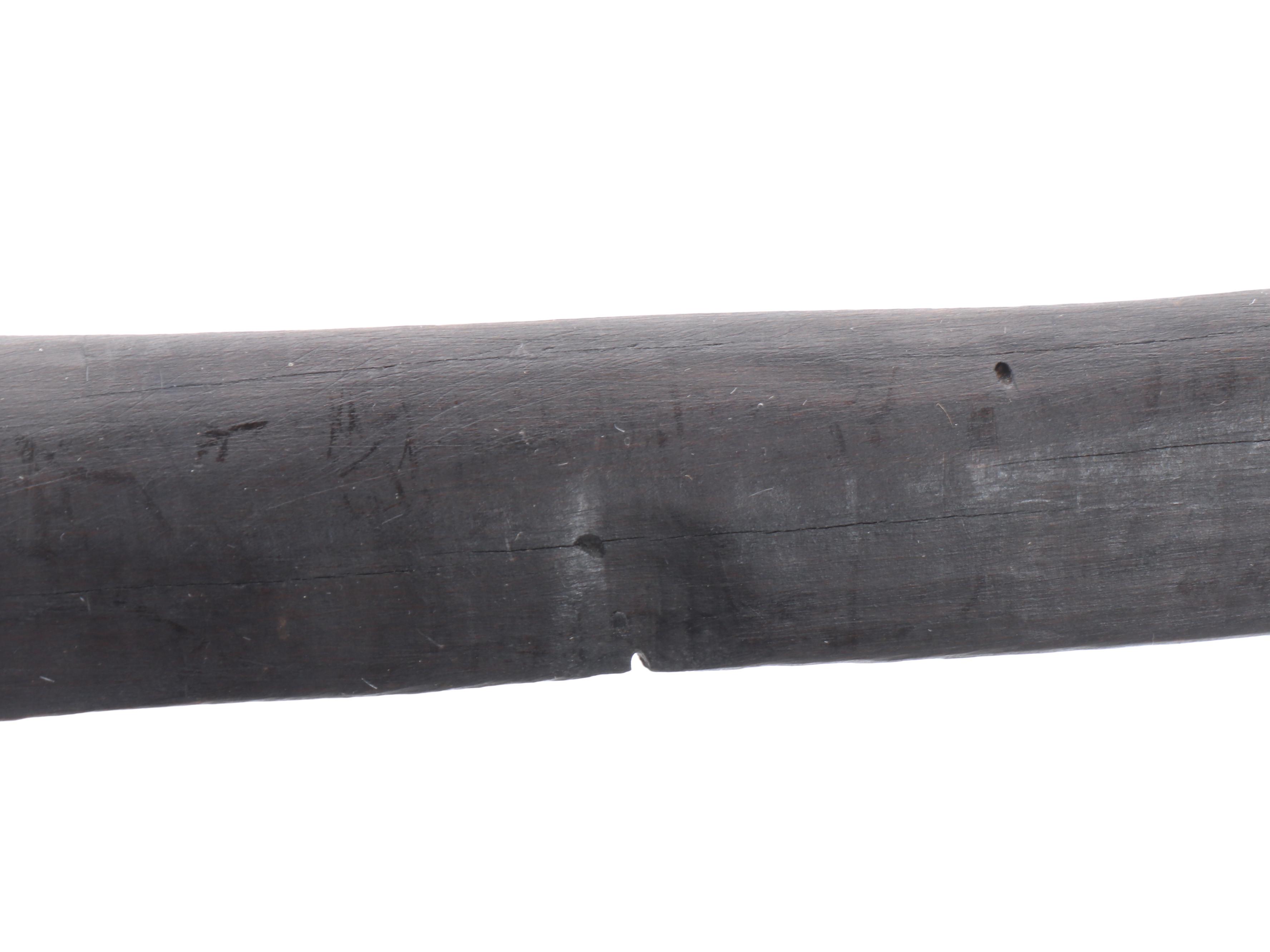 Solomon Islands Supi War Club with Maasai Wooden Walking Spear