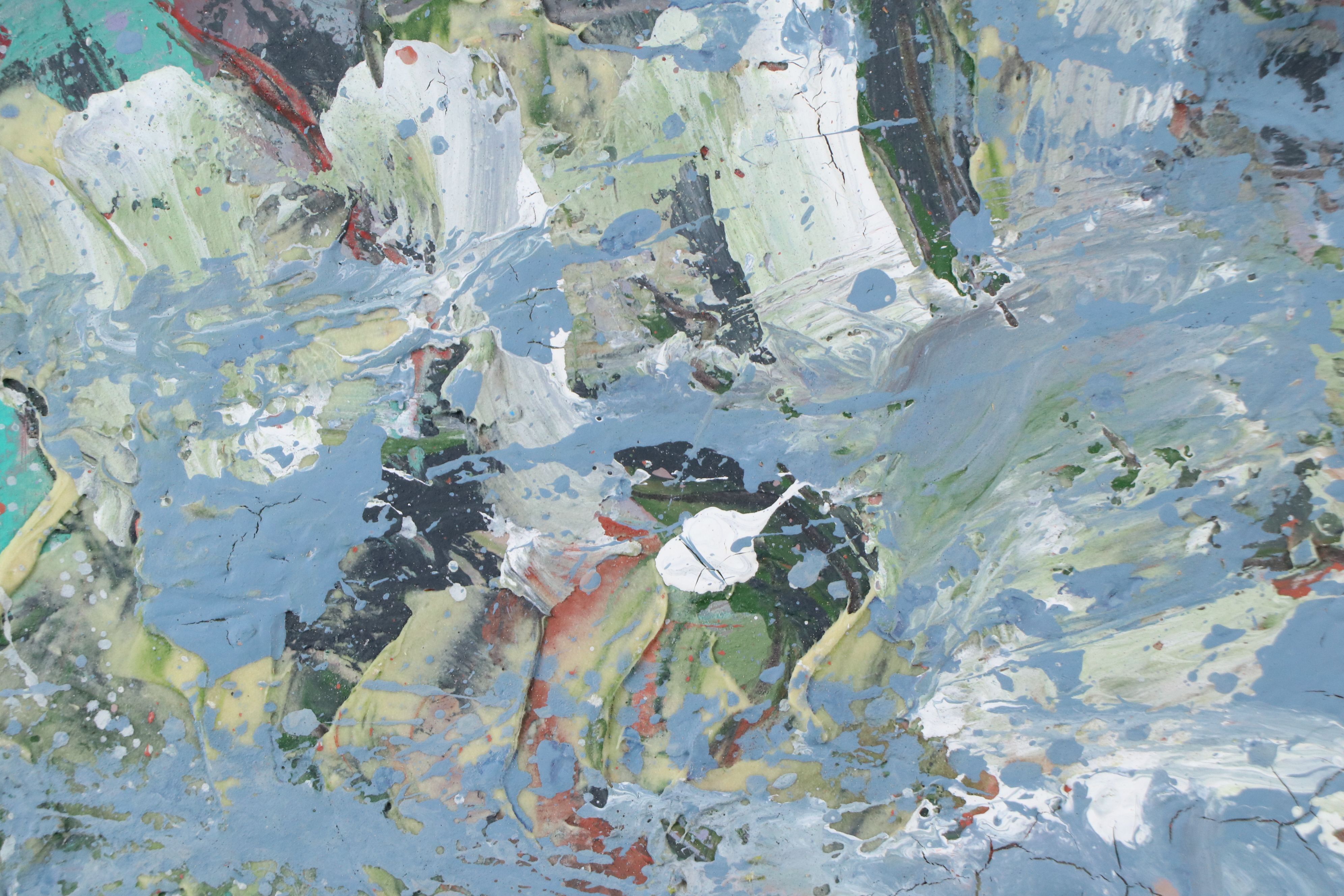 Harry Hilson Abstract Acrylic Painting "Fruit Landscape," 1980