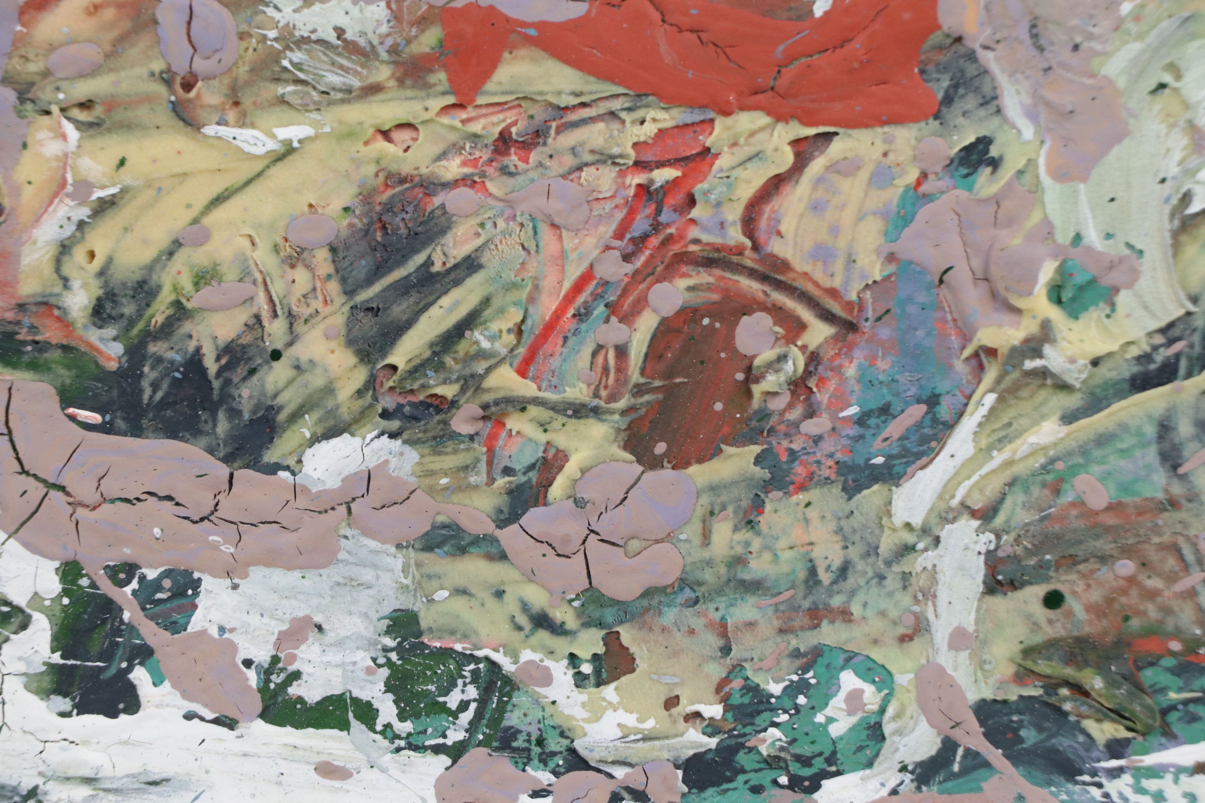 Harry Hilson Abstract Acrylic Painting "Fruit Landscape," 1980