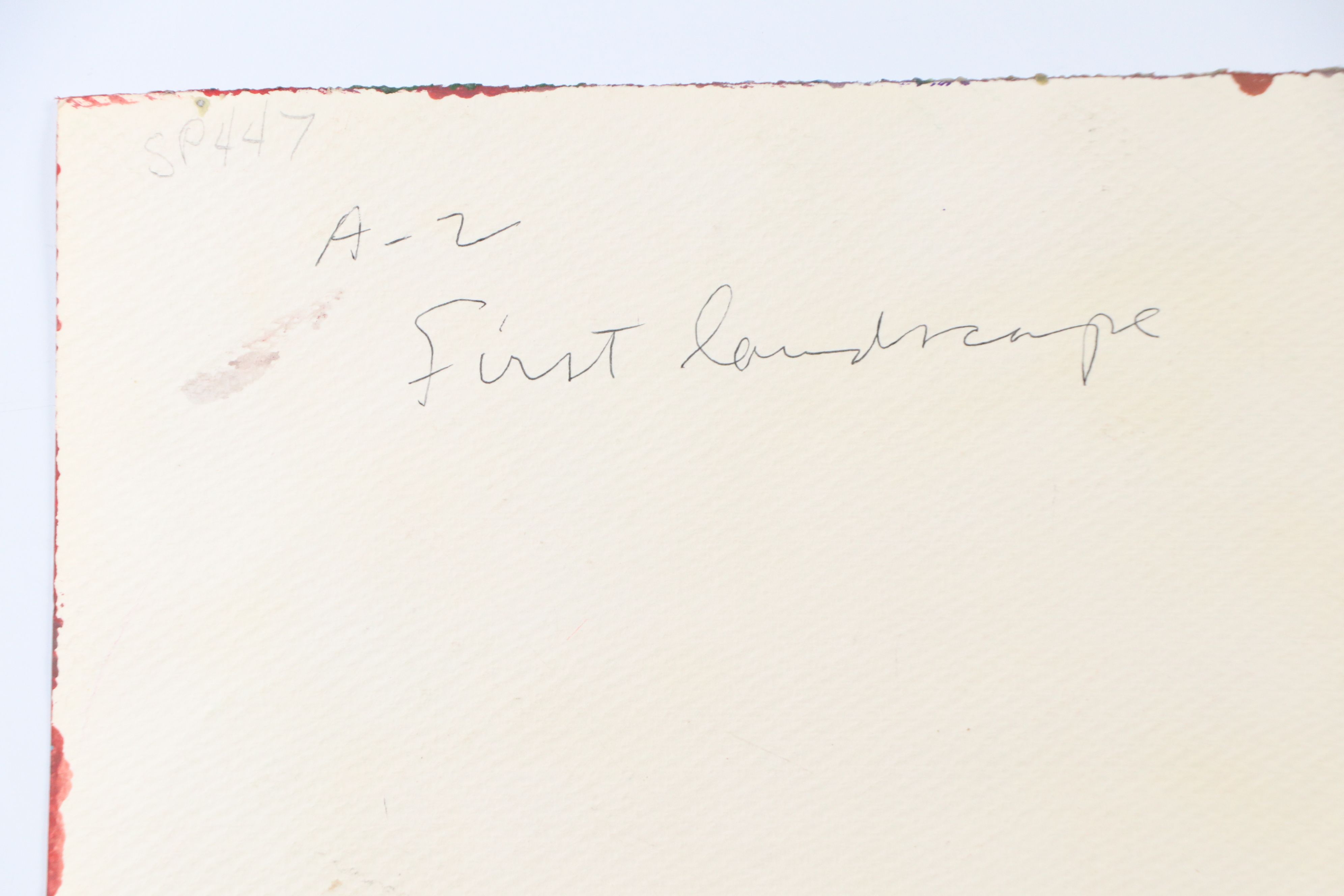 Harry Hilson Abstract Acrylic Painting "Fruit Landscape," 1980