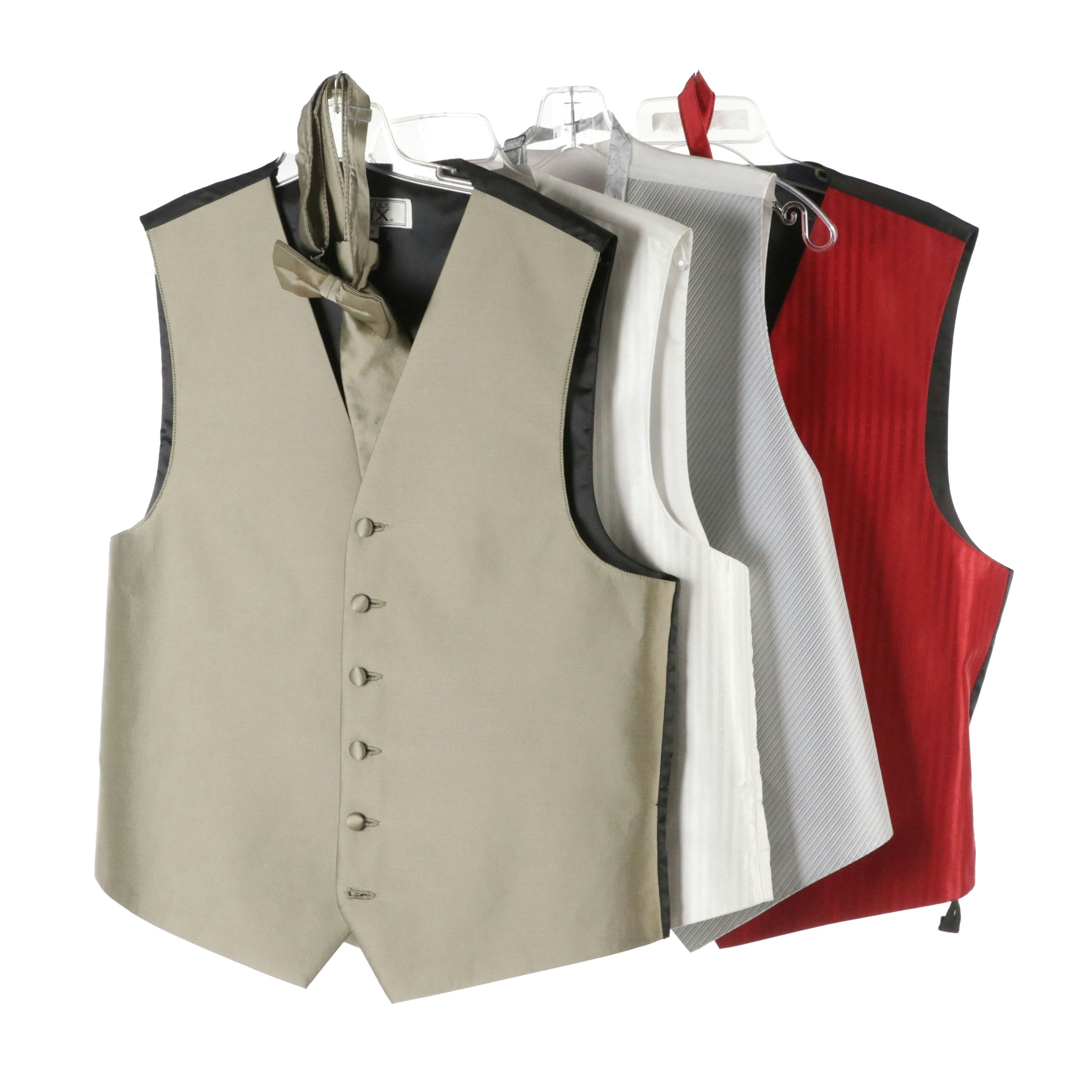 Men's After Six and Flow Formals Tuxedo Vests with Neckwear Options