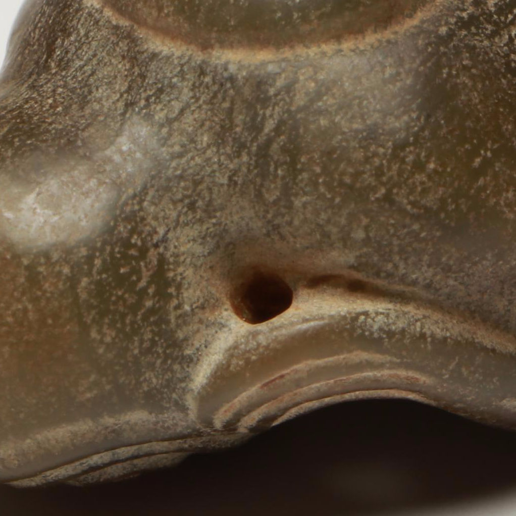 Chinese with Other Carved Serpentine Netsuke, Beads and Pendants