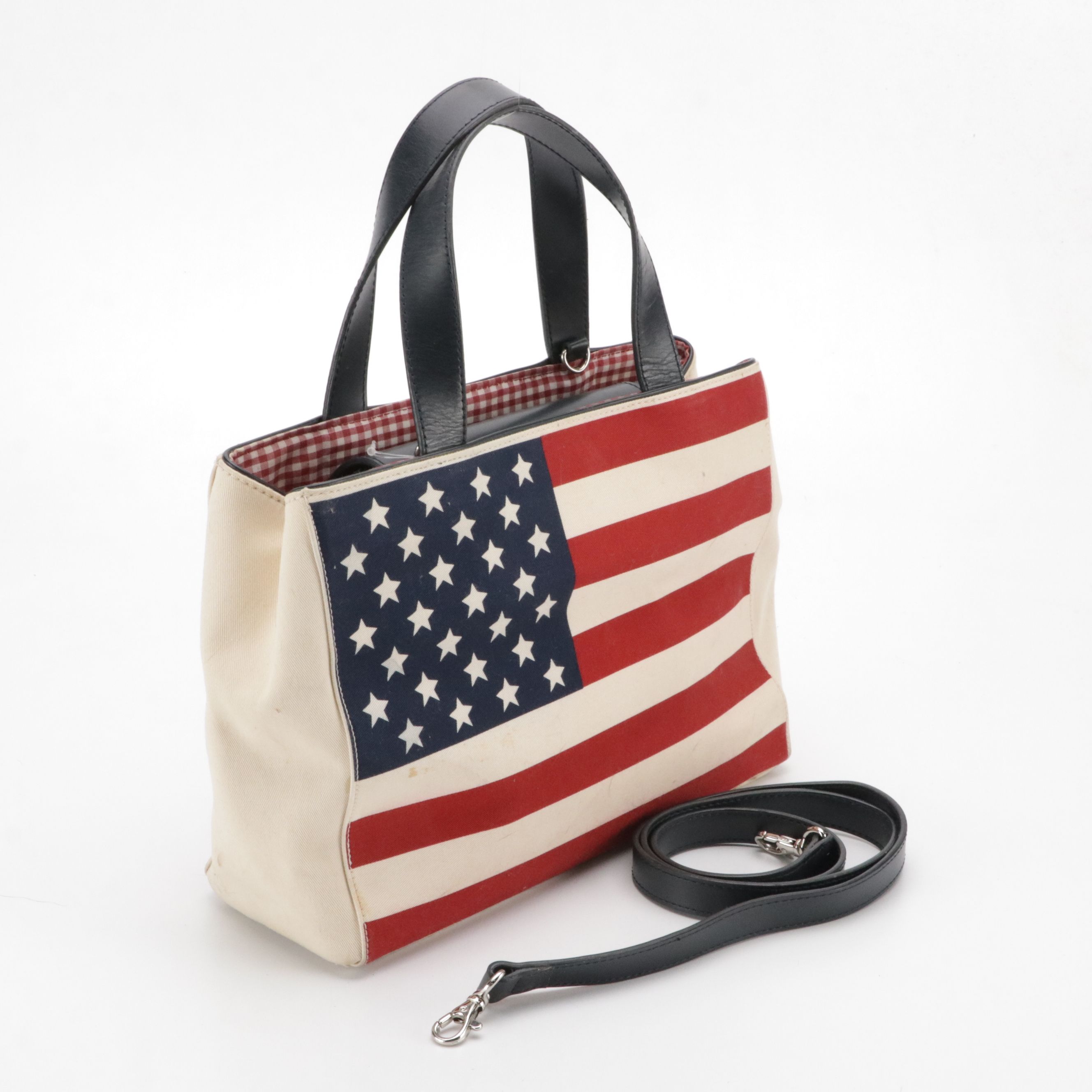 Talbots Paper Straw Crossbody and Amanda Smith American Flag Canvas Tote