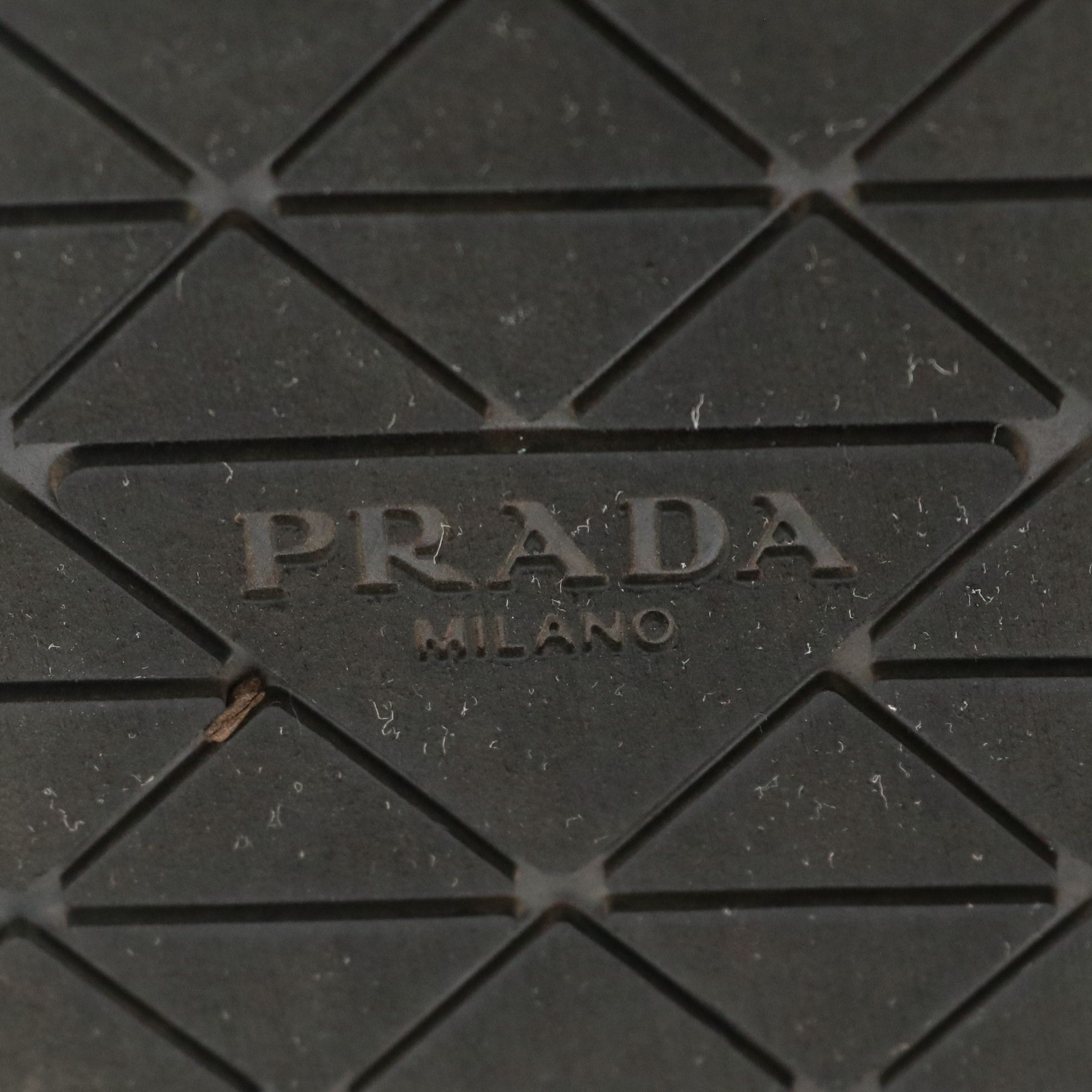 Prada White Leather Platform Sandals