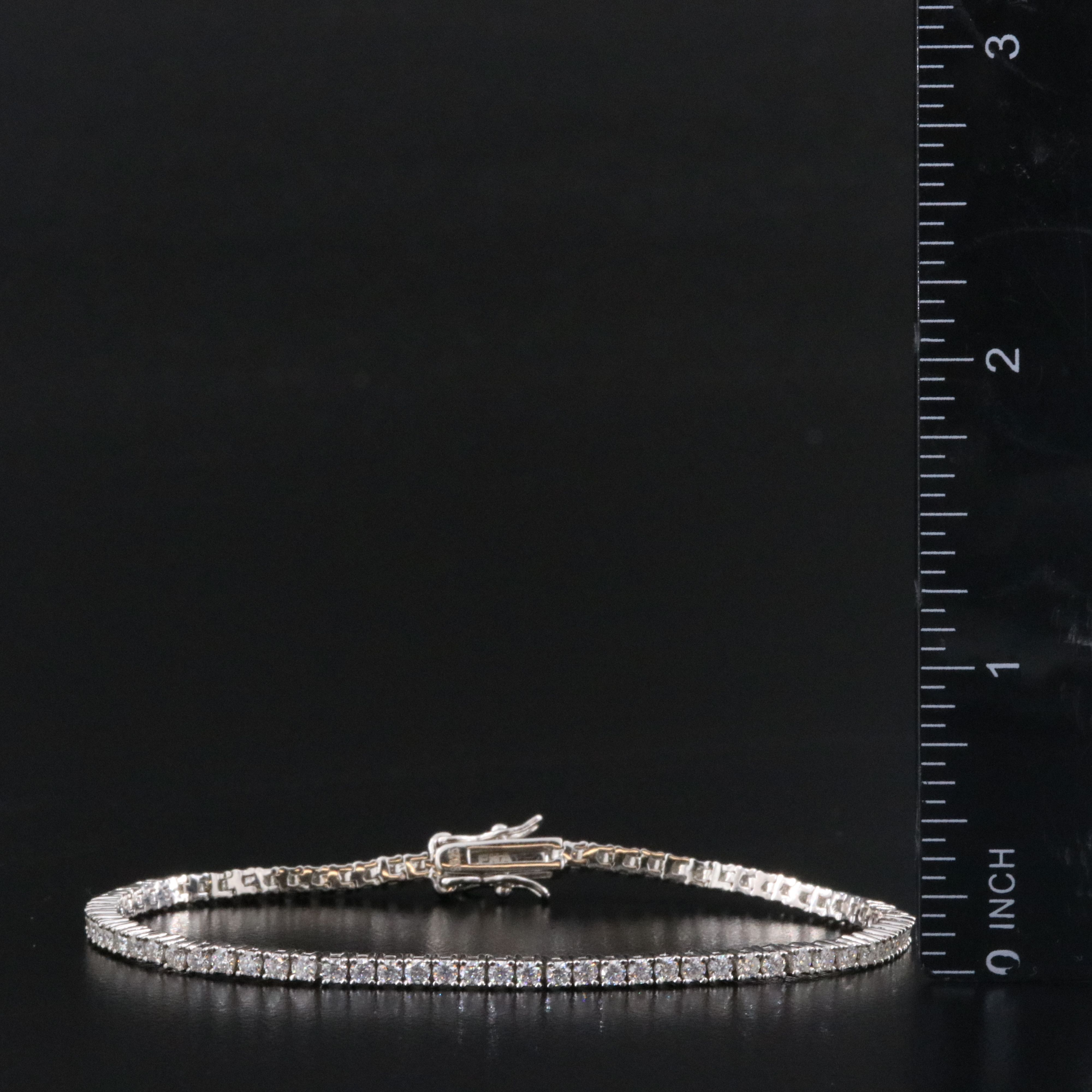 Sterling Moissanite Line Bracelet