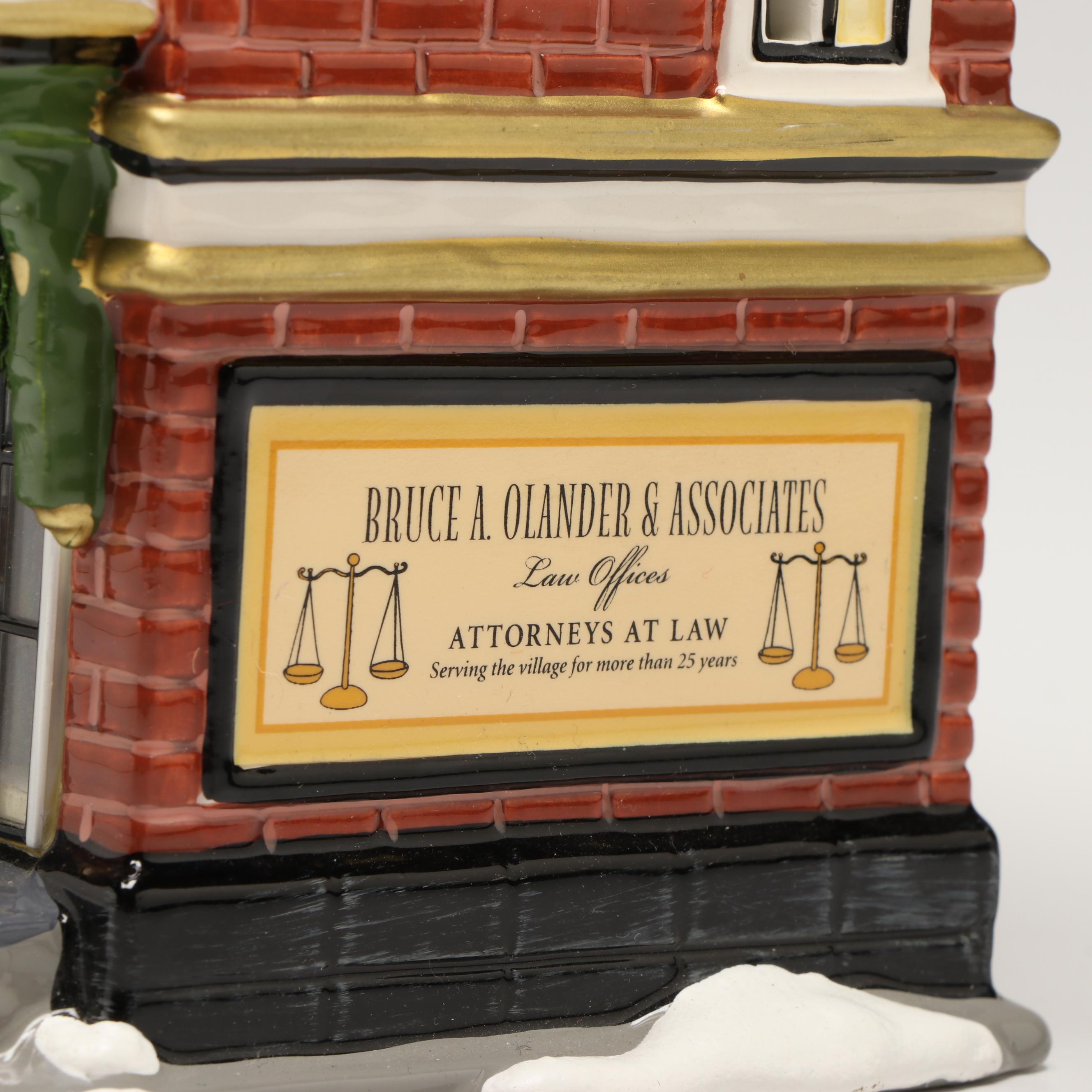 Department 56 "Main Street Office Building" Snow Village Ceramic Decoration