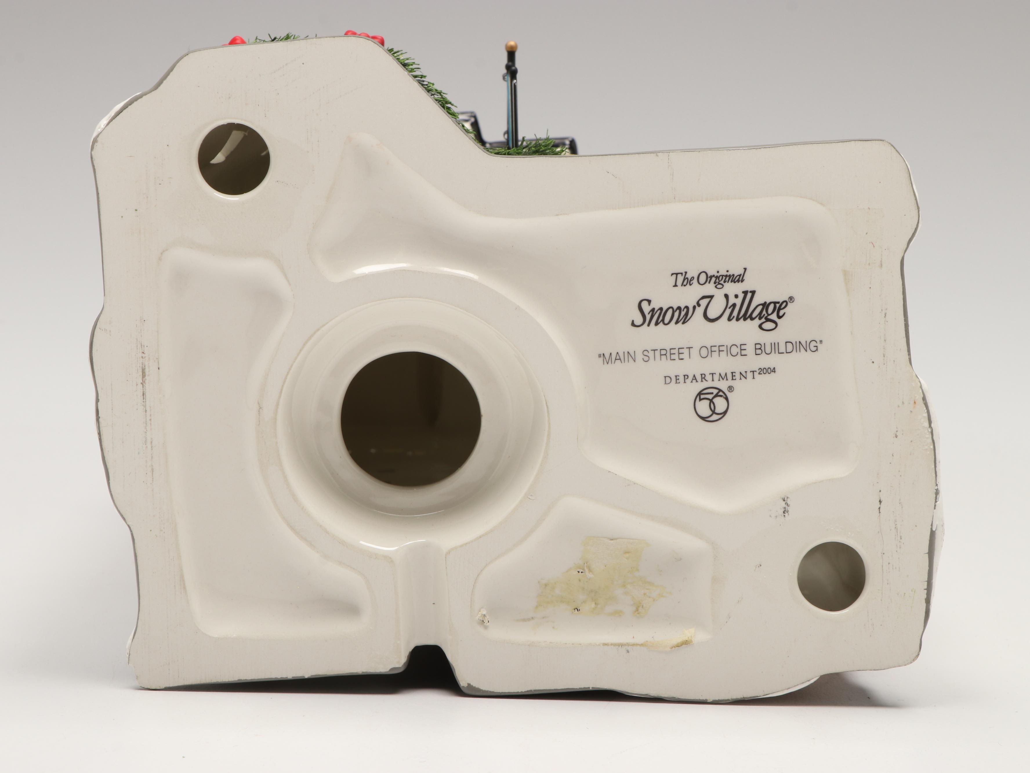 Department 56 "Main Street Office Building" Snow Village Ceramic Decoration